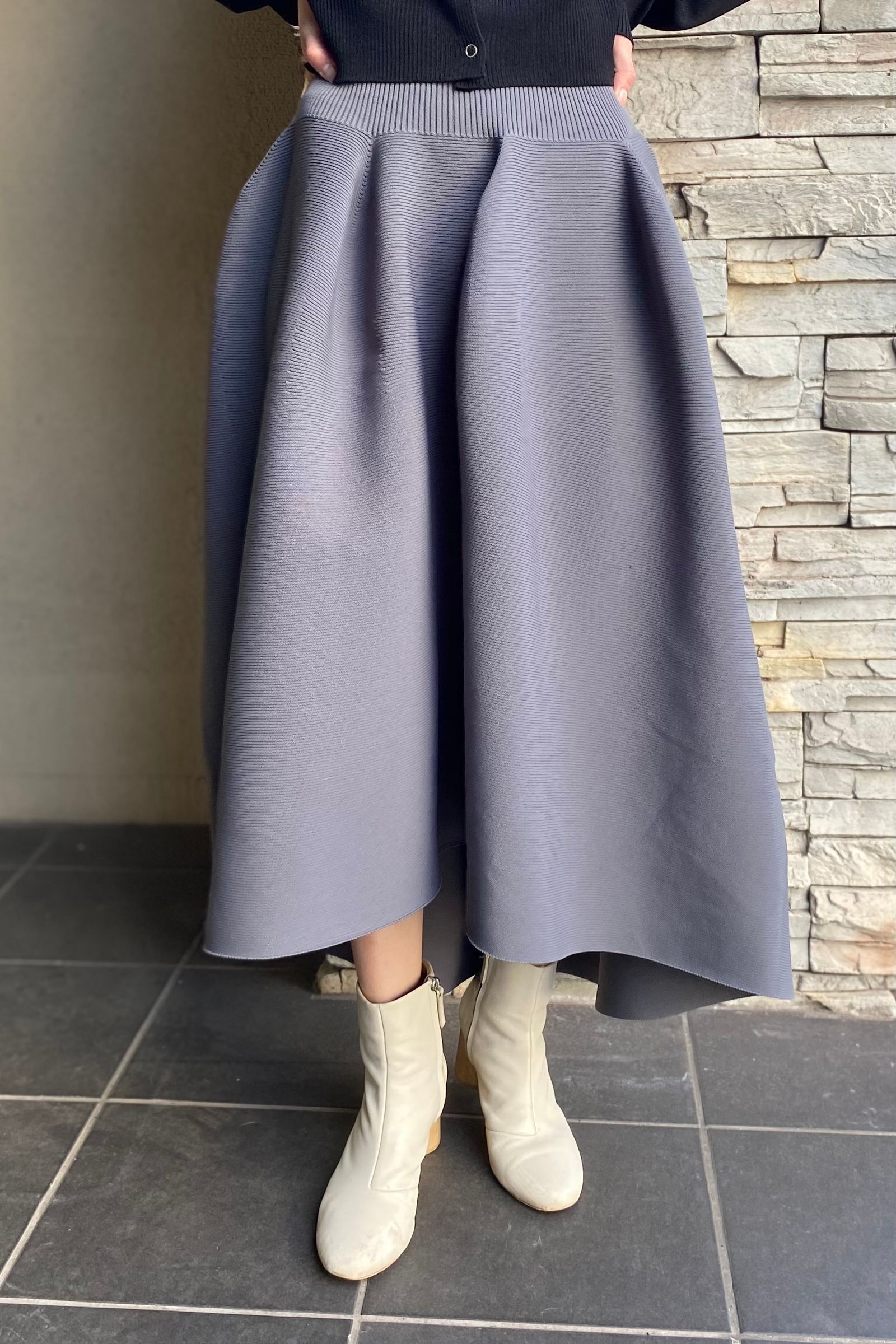 CFCL - pottery skirt 3 -dark gray- 23ss women | asterisk