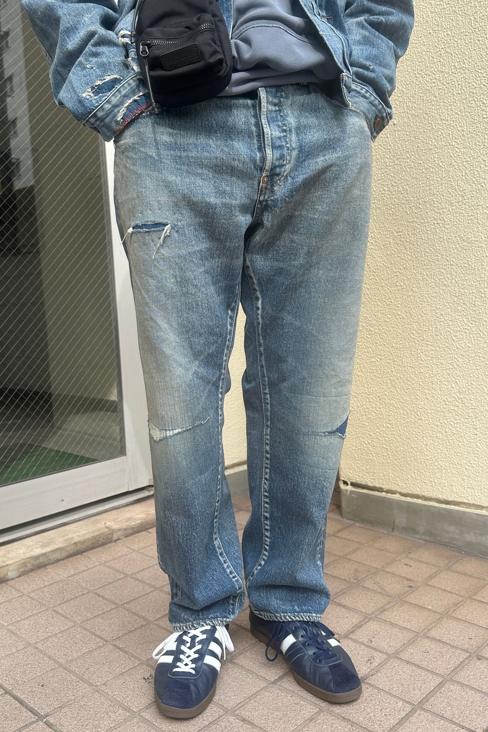 ANACHRONORM - REGULAR TAPERED REMAKED 5P PANTS -INDIGO (FIVE