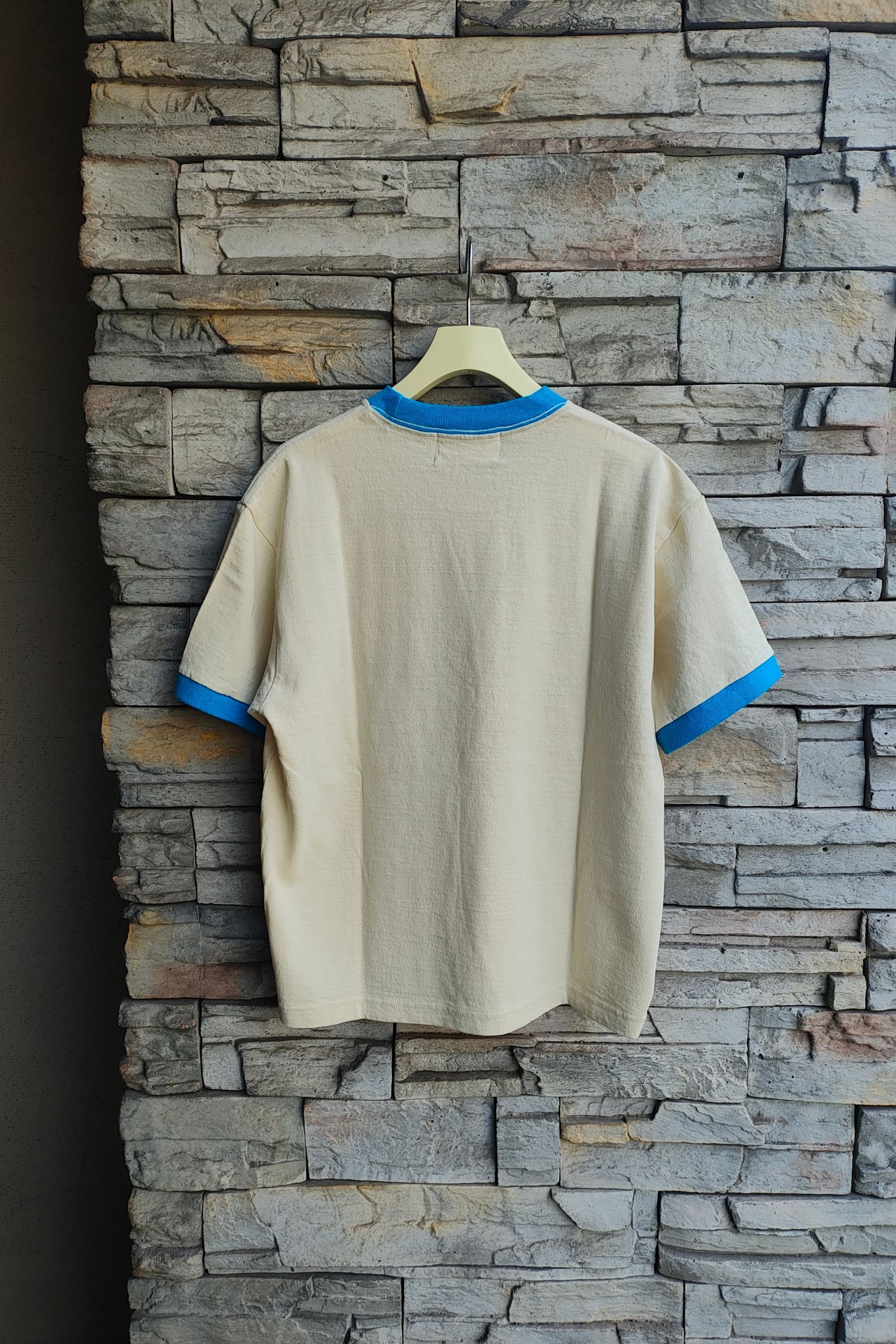 ☆25SS☆ヴィンテージ染色デストロイドTシャツ/RECTO☆ UNUSED - Short sleeve T-shirt-IVORY×BLUE- 25ss | asterisk