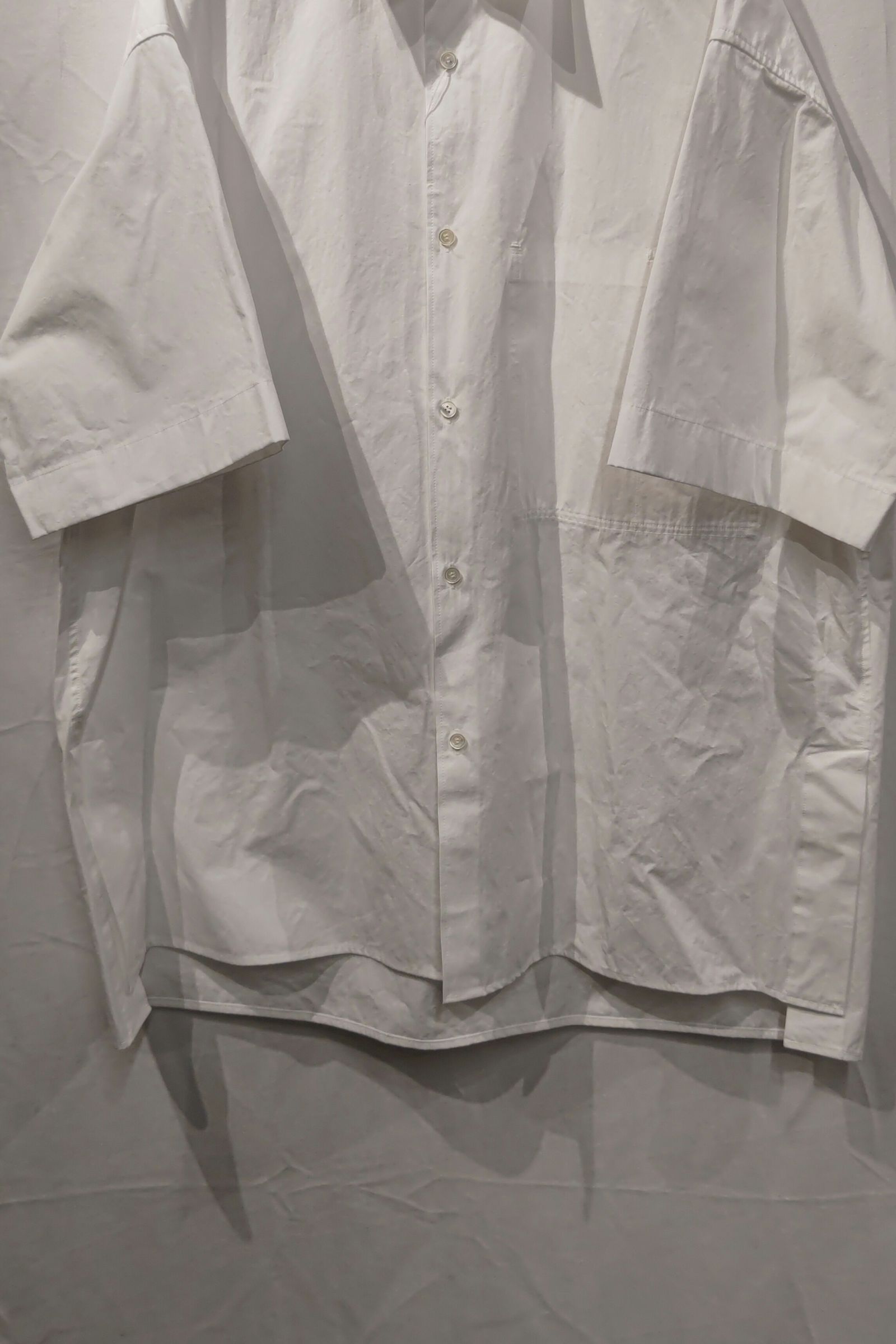 AUBETT - ヘビーブロードサイドベント半袖オーバーシャツ-white-23ss ...