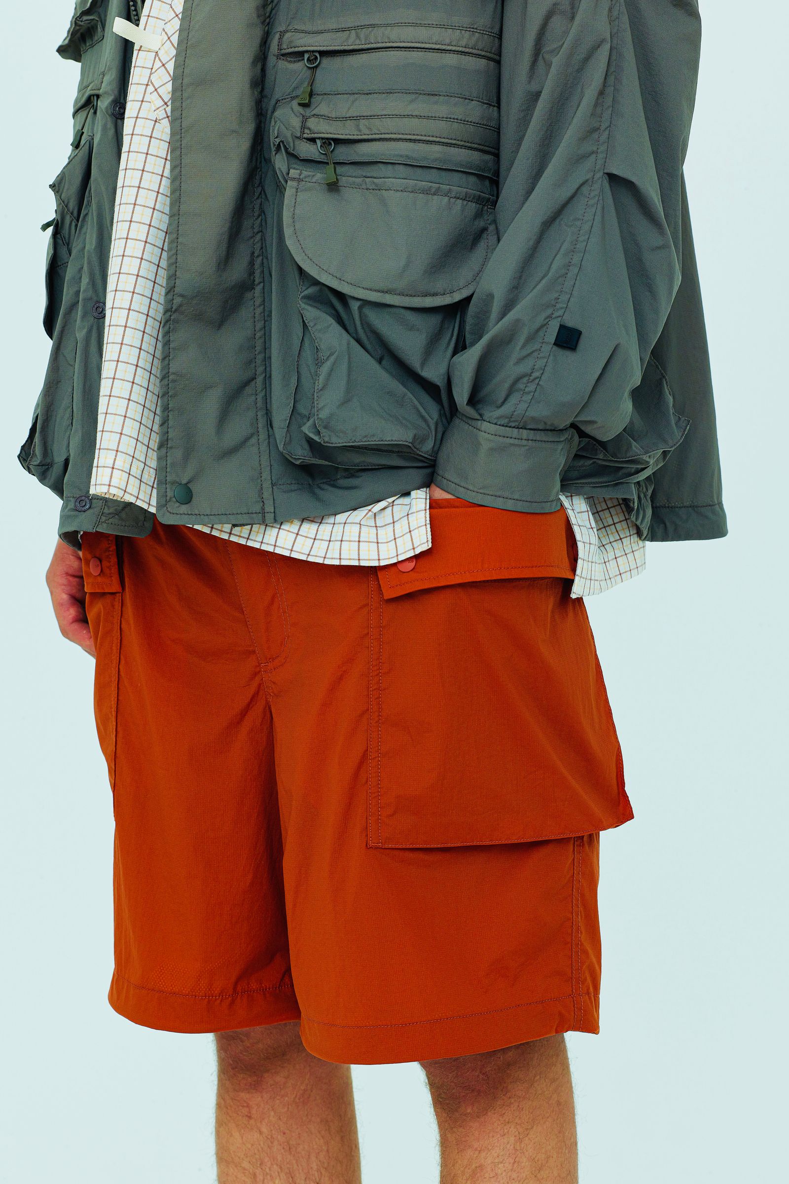 DAIWA PIER39 - tech mil marine corp shorts -dark orange- 23ss men