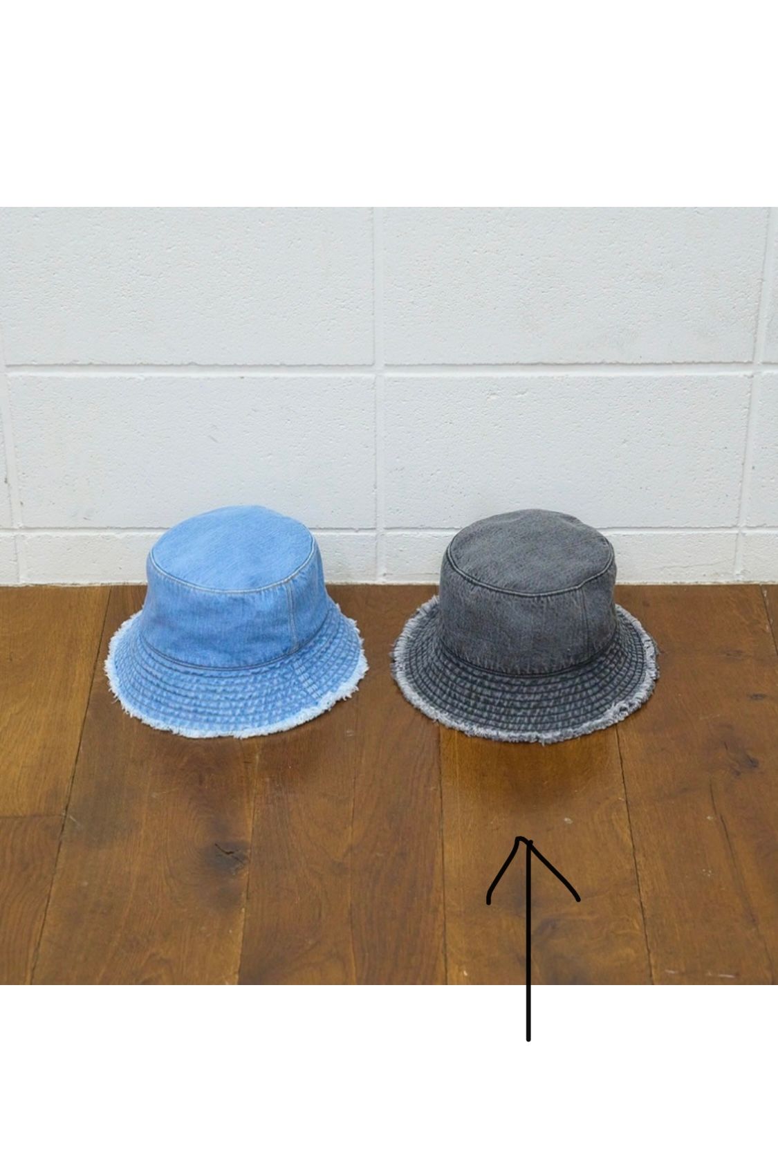 UNUSED - 12.5oz denim hat -black- 23ss | asterisk