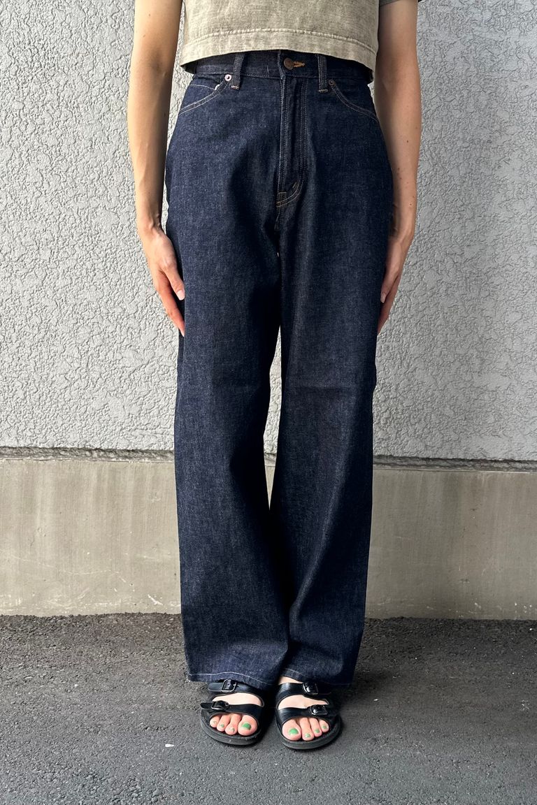 UNUSED - 13.5oz denim five pants デニムワイドパンツ -INDIGO- 24aw 