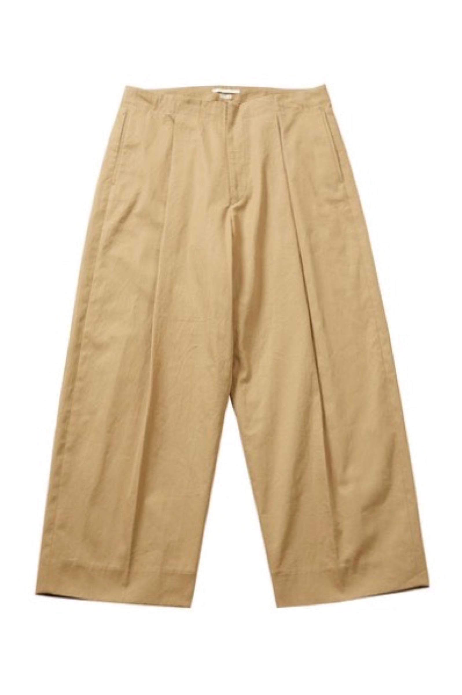 dry gabardine super wide easy slacks-beige- 22ss men | asterisk