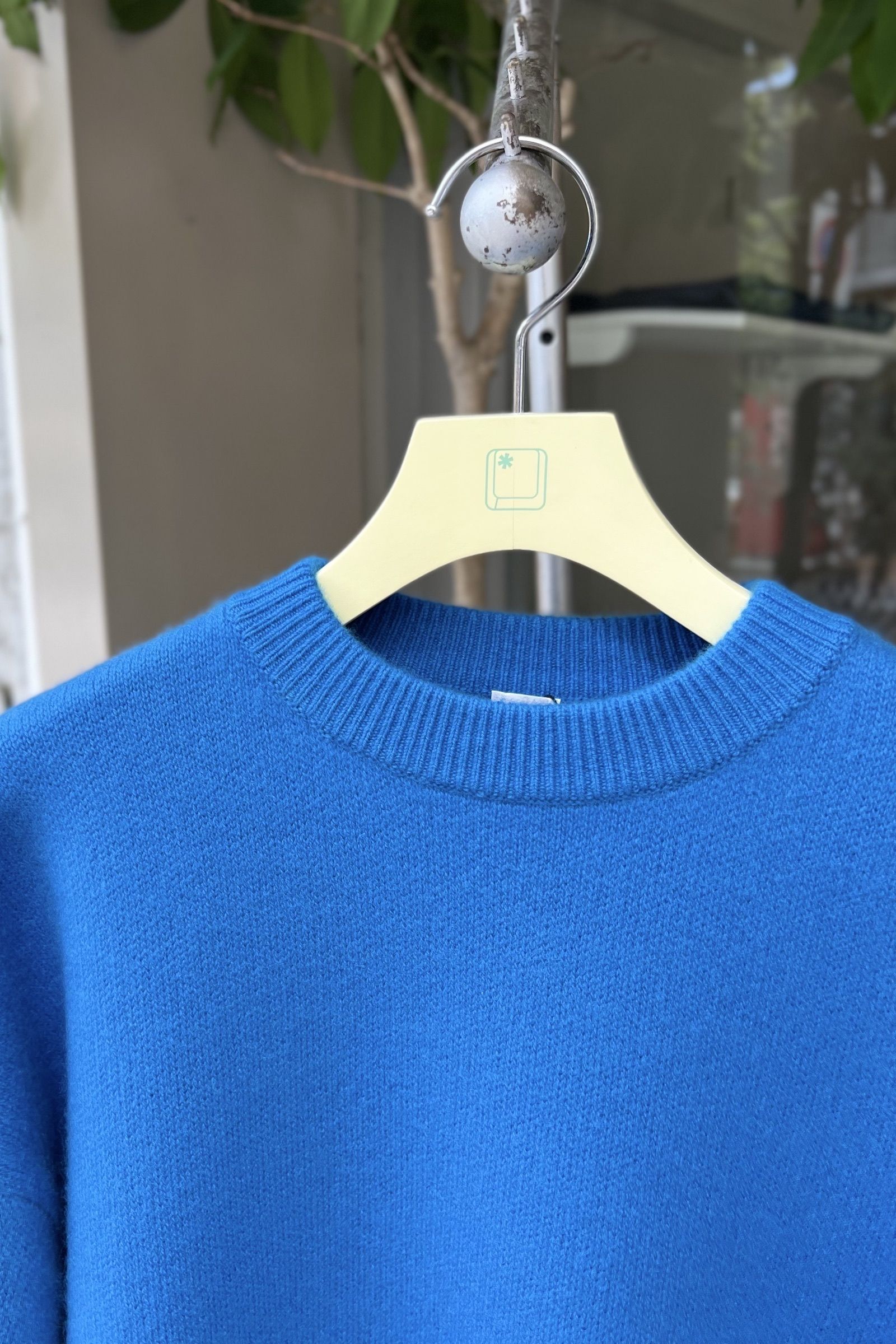 MEIAS - pure cashmere sweat knit pull over 22aw -blue- unisex