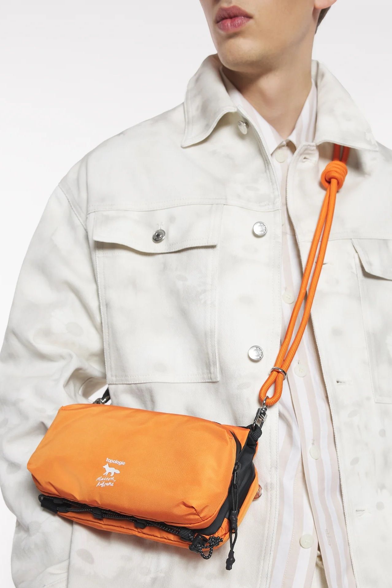MAISON KITSUNÉ - MAISON KITSUNE X TOPOLOGIE BOTTLE BAG