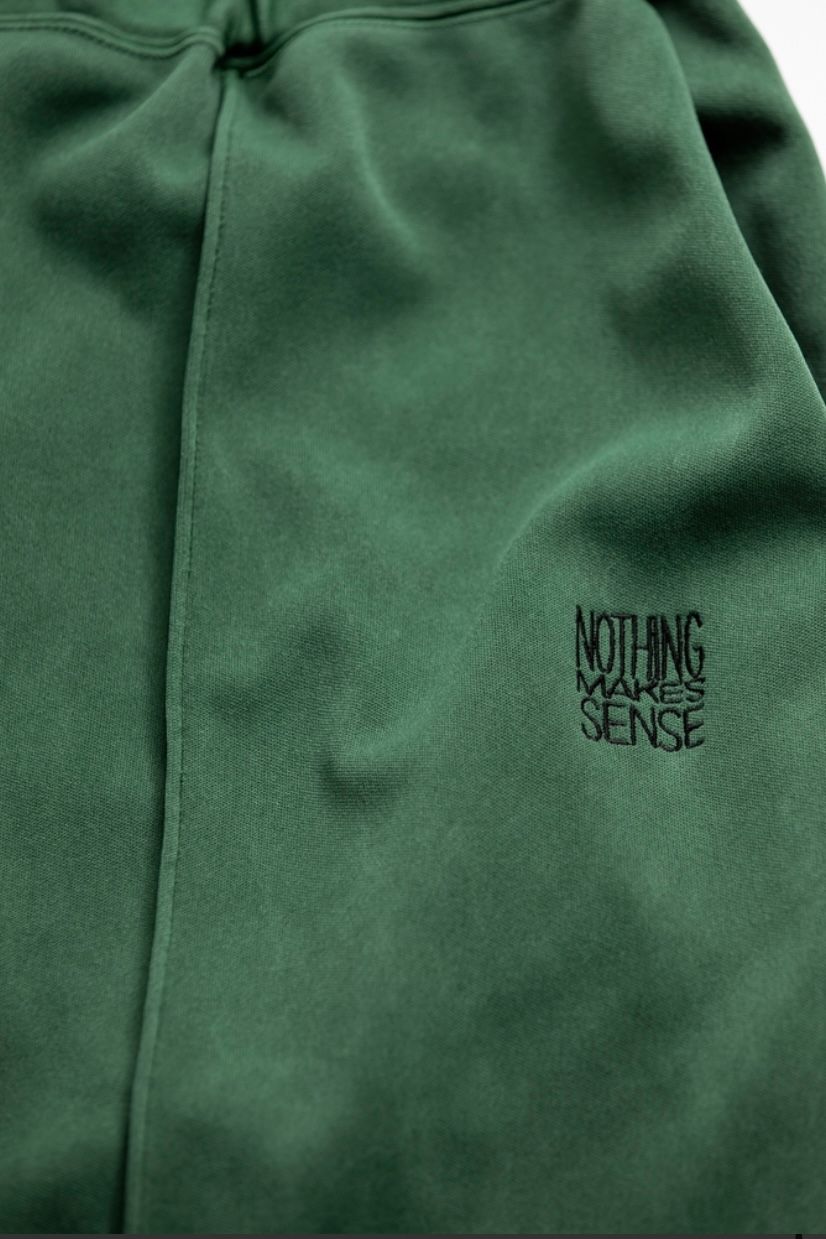 ANACHRONORM - PIN TUCK WIDE TRACK PANTS-GREEN DYED- 25ss ANACHRONORM - PIN TUCK WIDE TRACK PANTS-GREEN DYED- 25ss