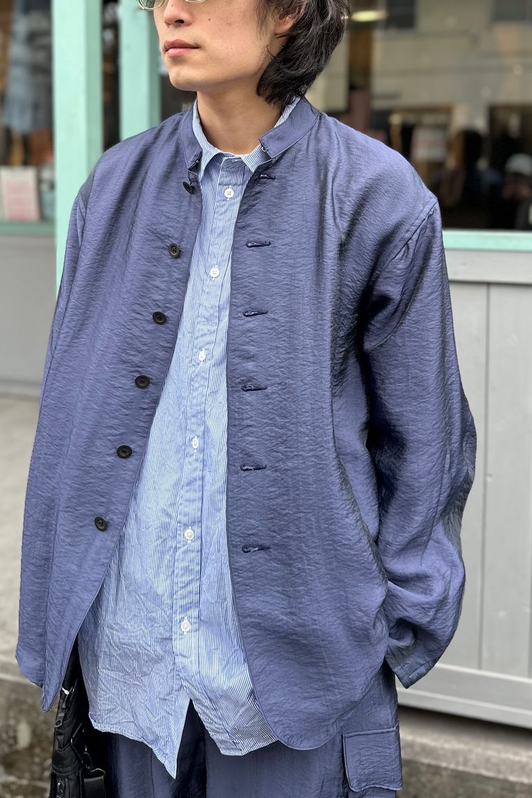blurhms - Ny/R Swedish Hospital Jacket-DarkPurpleNavy-24ss men 