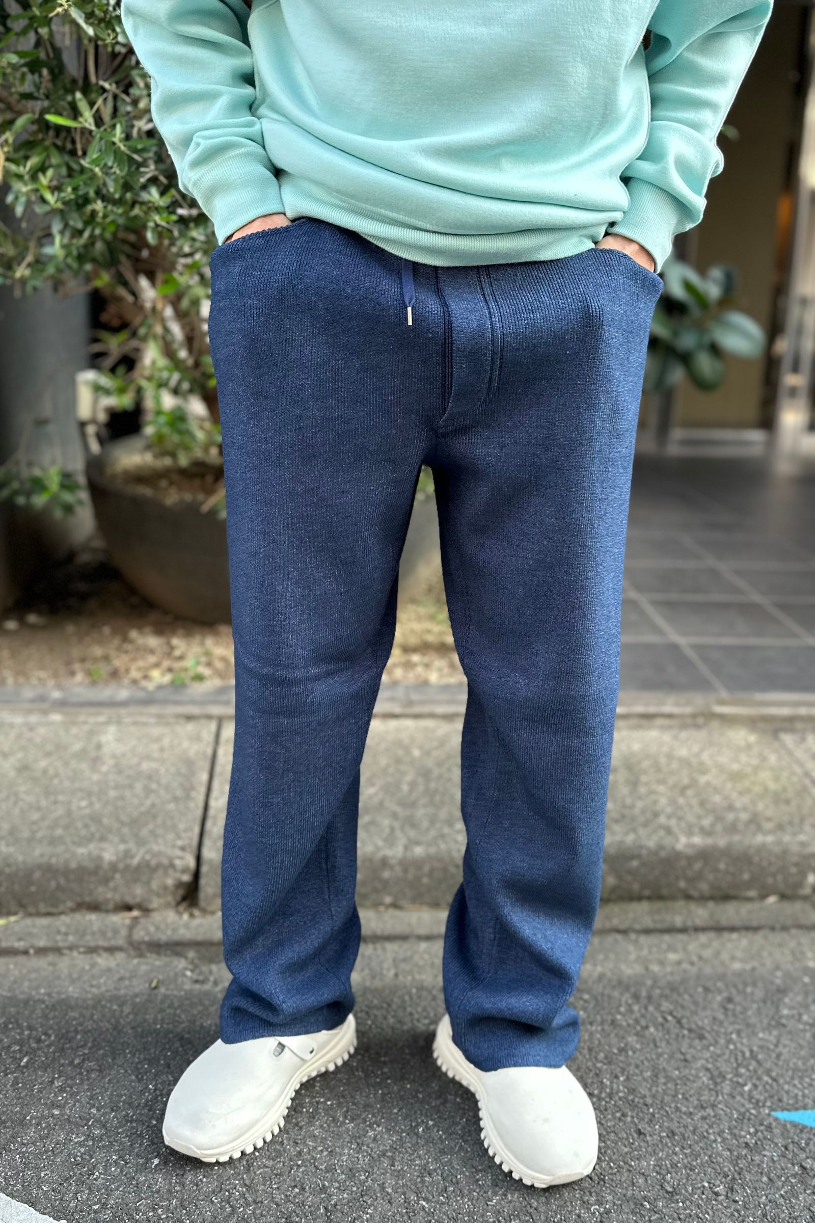 MEIAS - DENIM KNIT PANTS -Indigo- 23aw men | asterisk