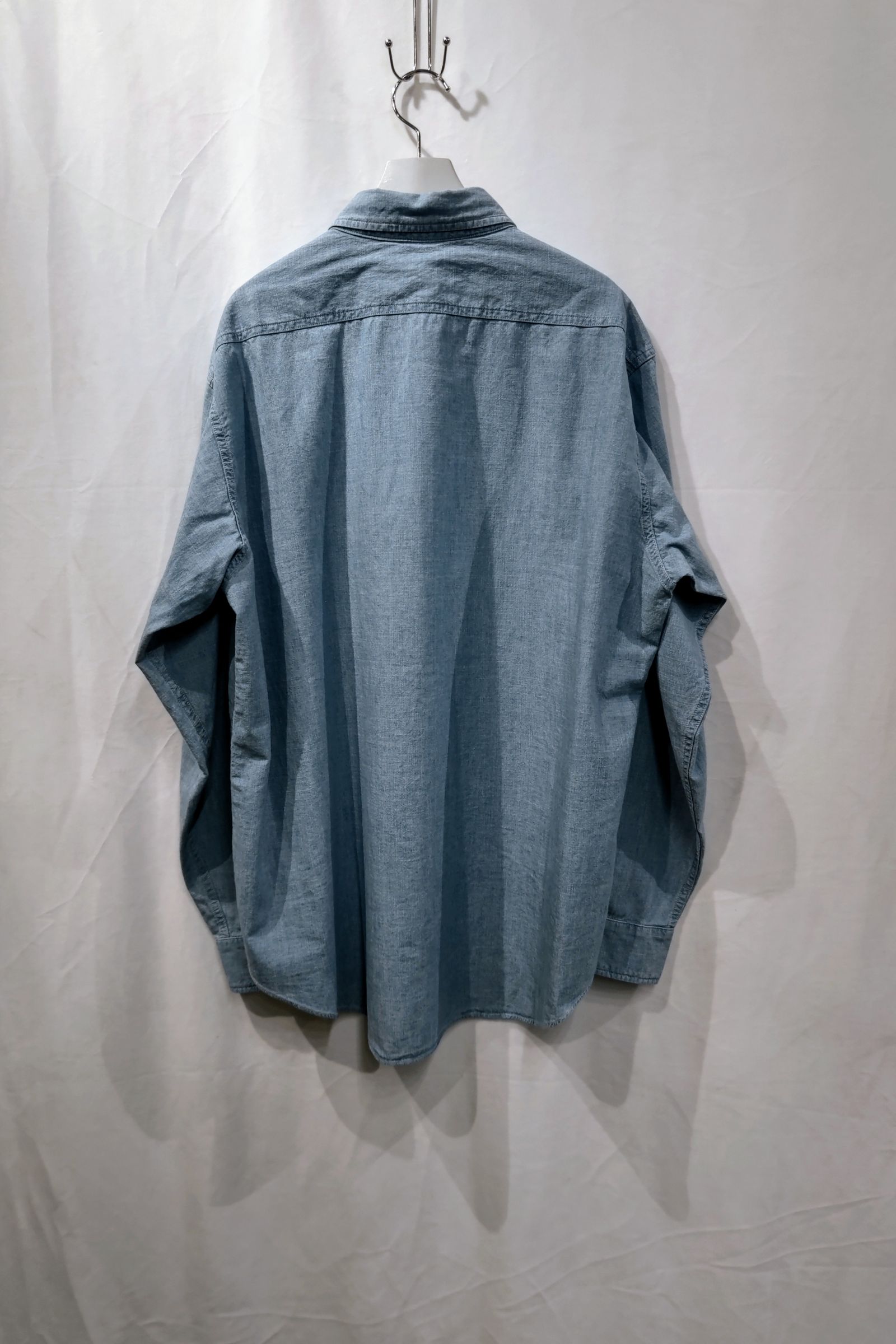 A.PRESSE - washed chambray shirt -indigo- 23ss | asterisk