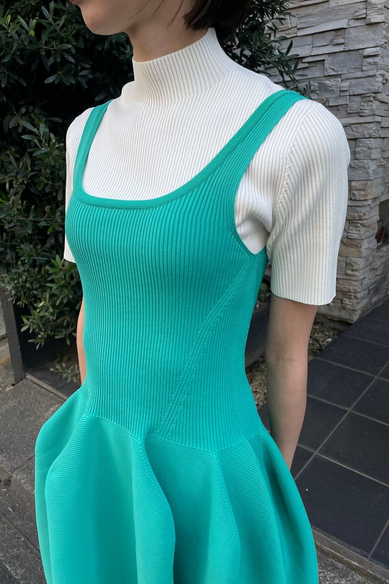 CFCL - pottery hs dress 1 -emerald- 23ss women | asterisk 