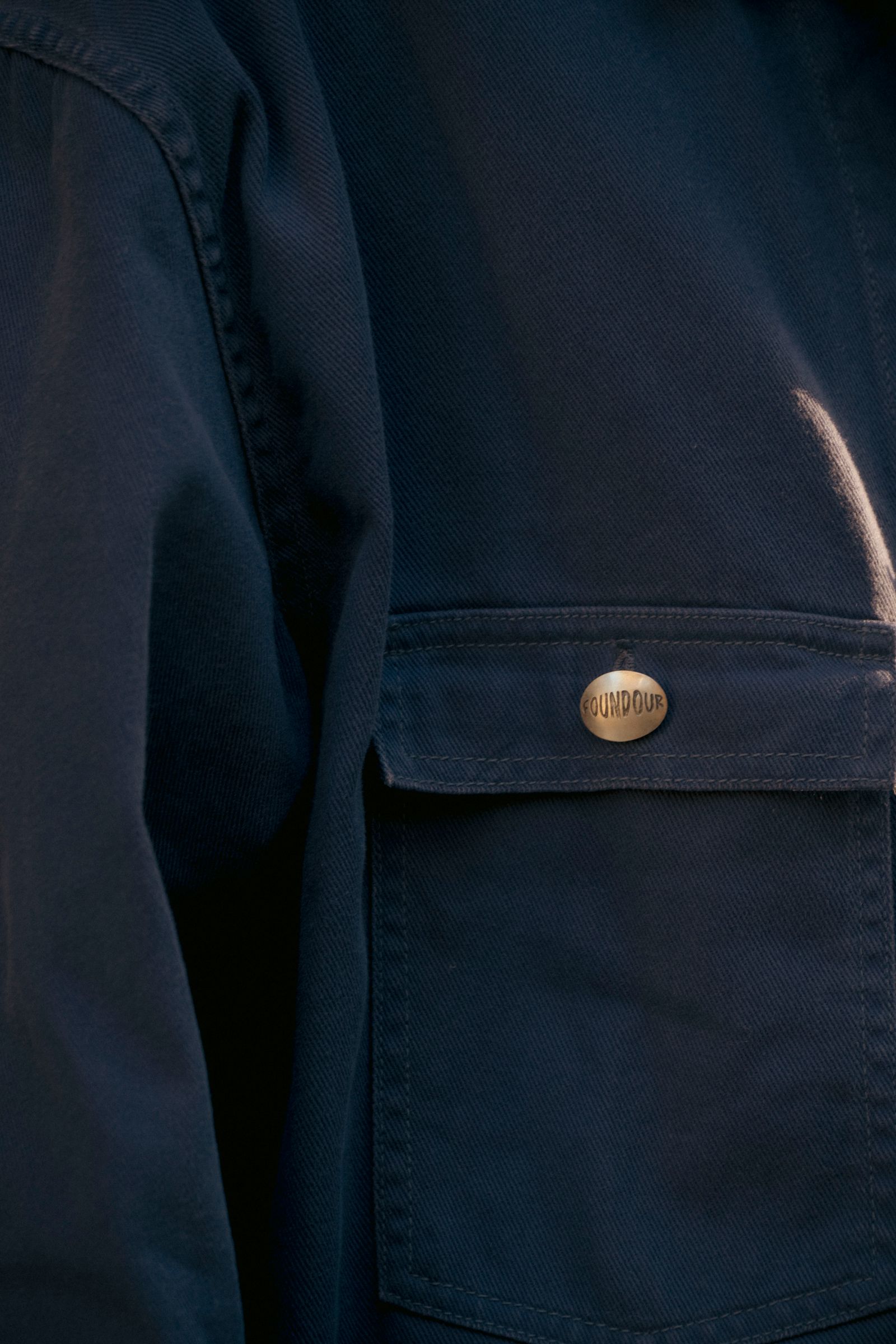 FOUNDOUR - COVERALL JACKET/カバーオール-BLUE-25ss | asterisk
