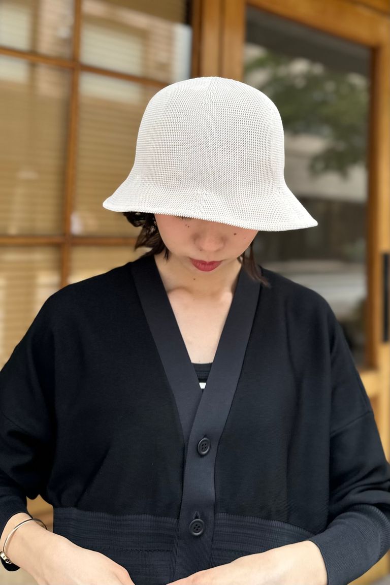 CFCL - MESH KNIT ASYMMETRIC HAT -LIGHT BEIGE-VOL.7 24SS unisex 