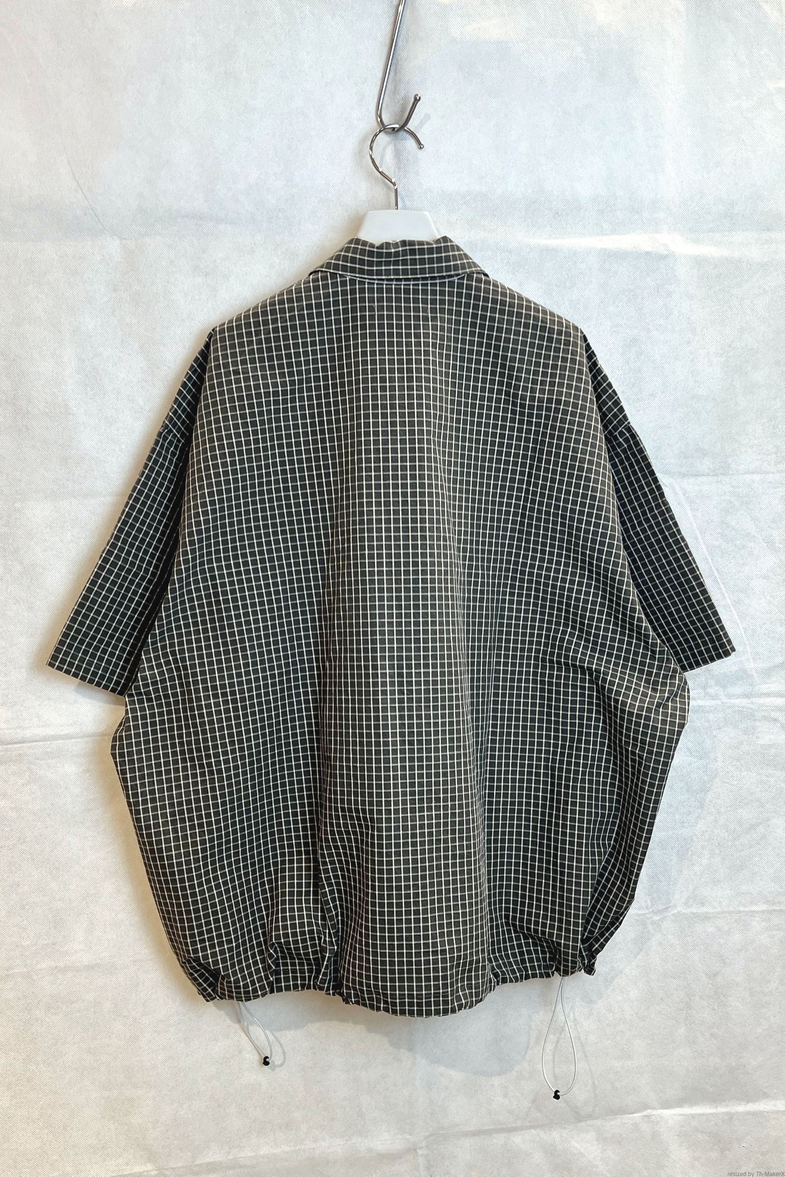 is-ness - balloon wide shirts -grey check- 22ss | asterisk