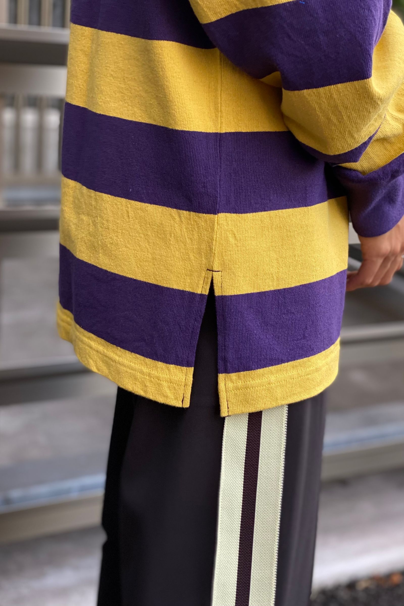 INSCRIRE - big border stripe tee -purple×yellow- 22aw | asterisk