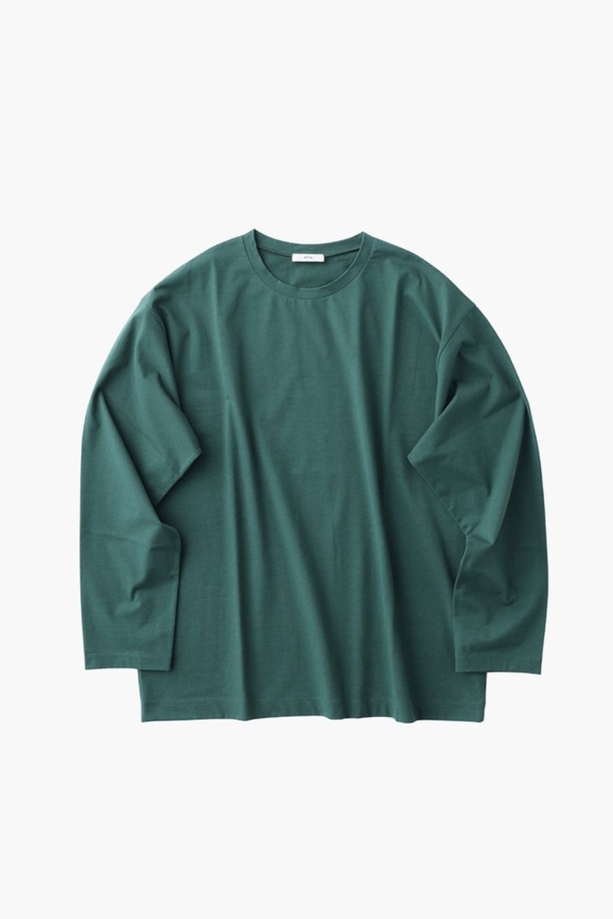 ASOS DESIGN oversized boxy long sleeve t-shirt in green acid wash