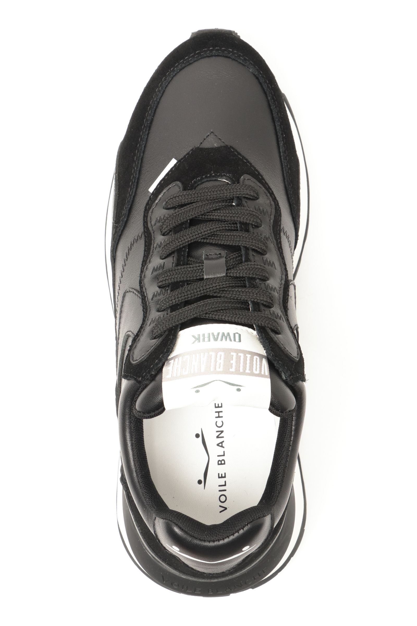 QWARK HYPE MAN カーフレザー × スエード  スニーカー  / ブラック