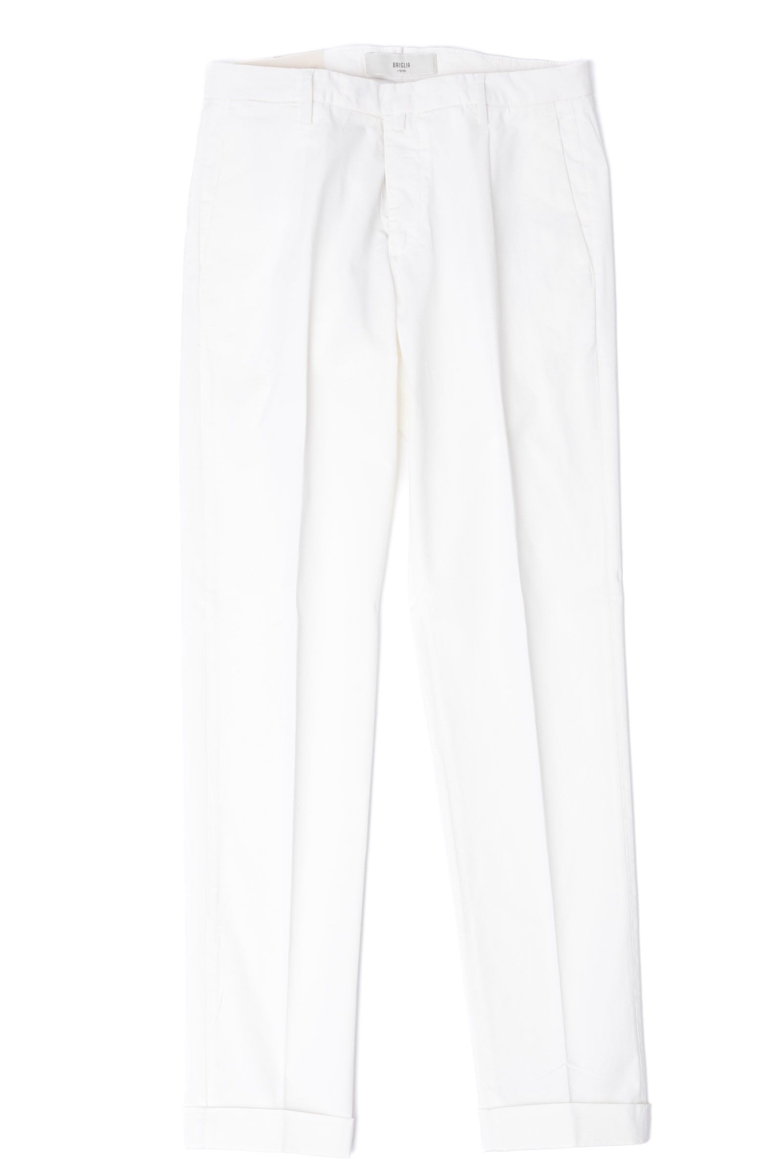 【干場氏モデル】BG07 コットンストレッチ ワンプリーツ テーパードパンツ / ホワイト 0120