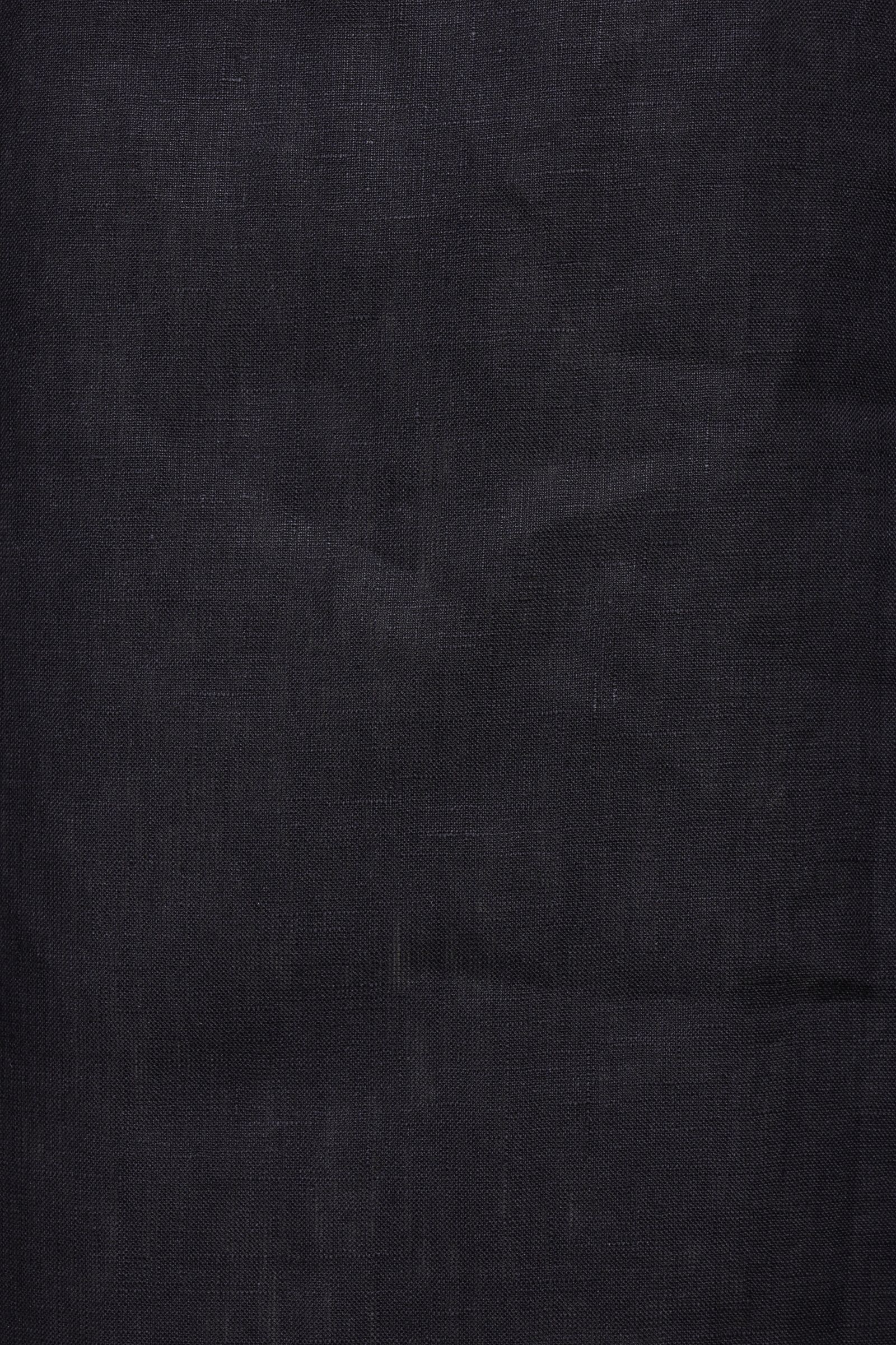 ALBINI LINEN POOL SIDE SHIRT アルビニ社 リネン カプリシャツ / ブラック