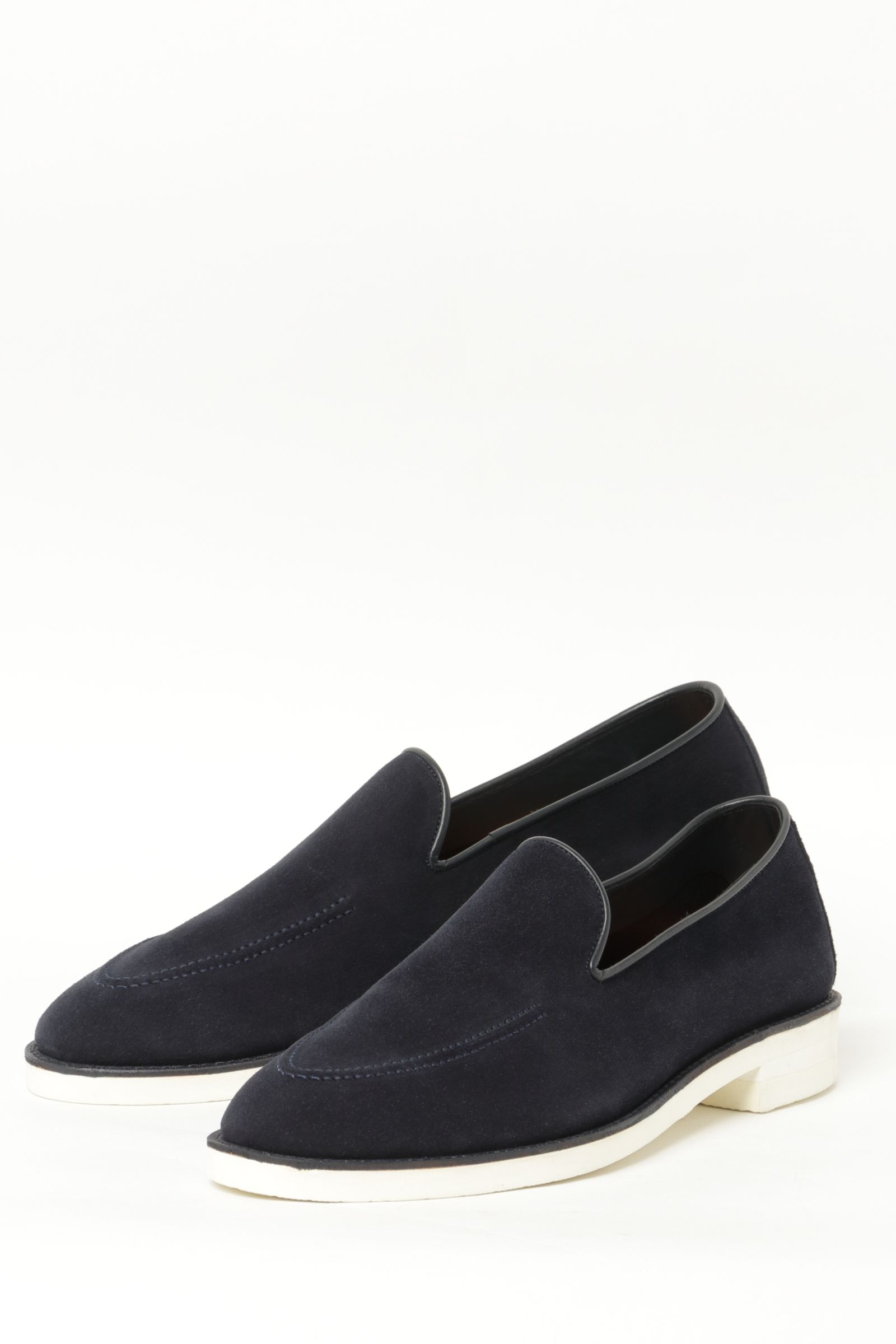 【先行予約】チャールズFステッド スーパースエード スリッポン シューズ 革靴 / ネイビー