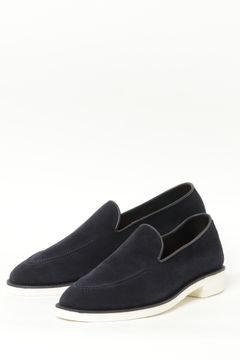 【先行予約】チャールズFステッド スーパースエード スリッポン シューズ 革靴 / ネイビー