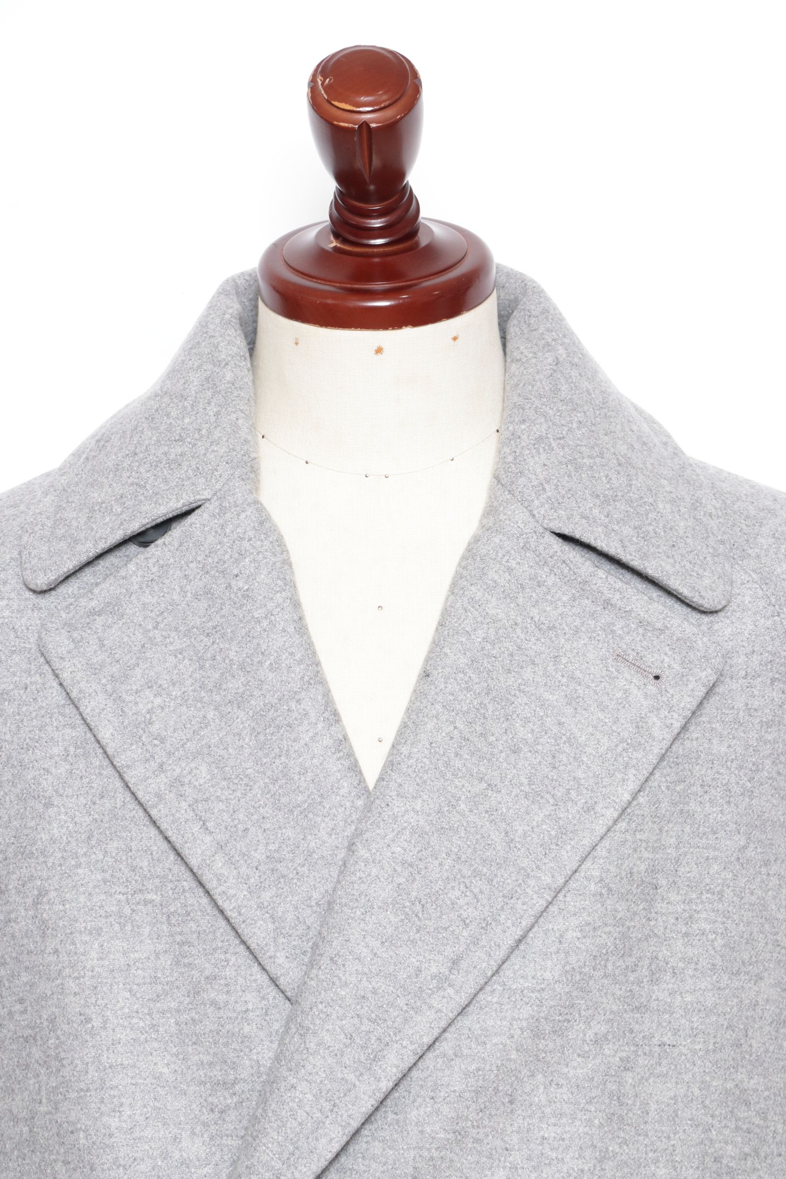 BRINDISI - ブリンディジ ウール ベルテッド ダブルコート / グレー 4402