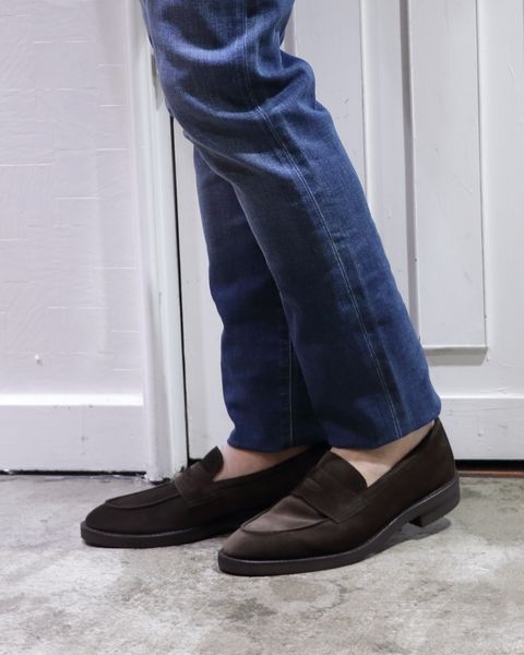 LARDINI - ラルディーニ ニット Wジャケットを使用した大人デニムスタイル