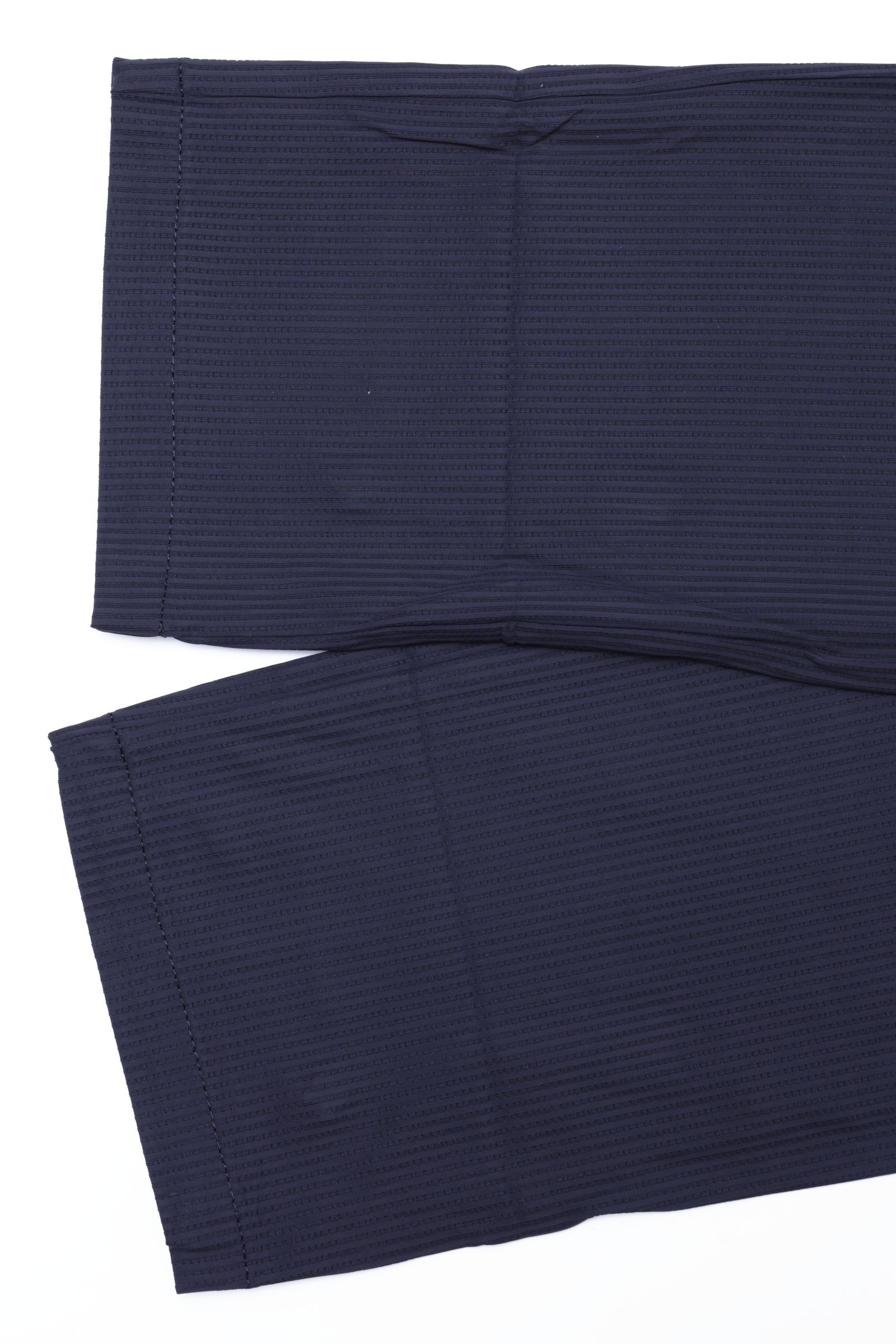 【セットアップあり】ストレッチ ナイロン ジャージ シアサッカー 1プリーツ シャーリングパンツ  / ネイビー