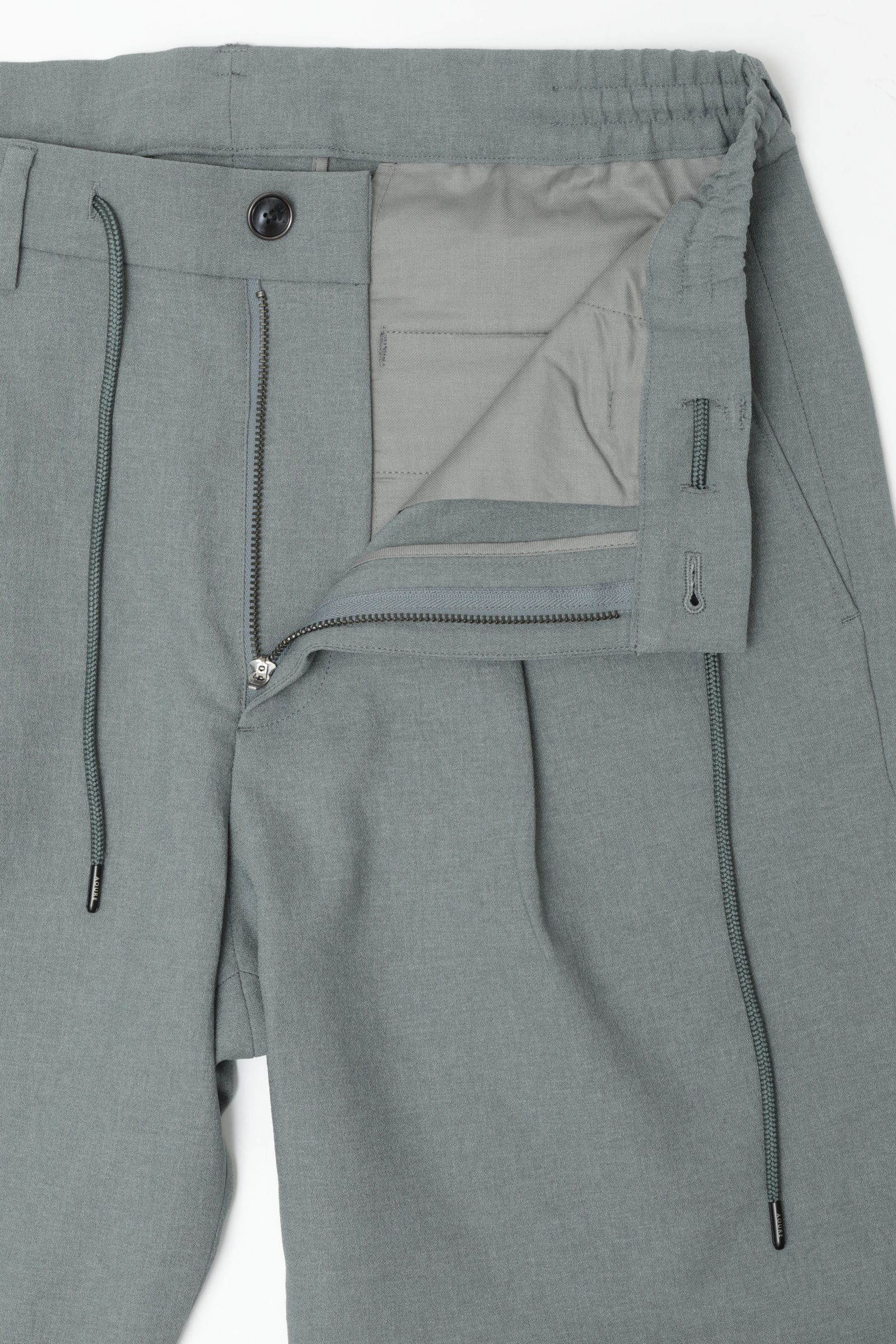 【セットアップあり】EVALET イミテーションリネン リラックス パンツ / GRY グレー