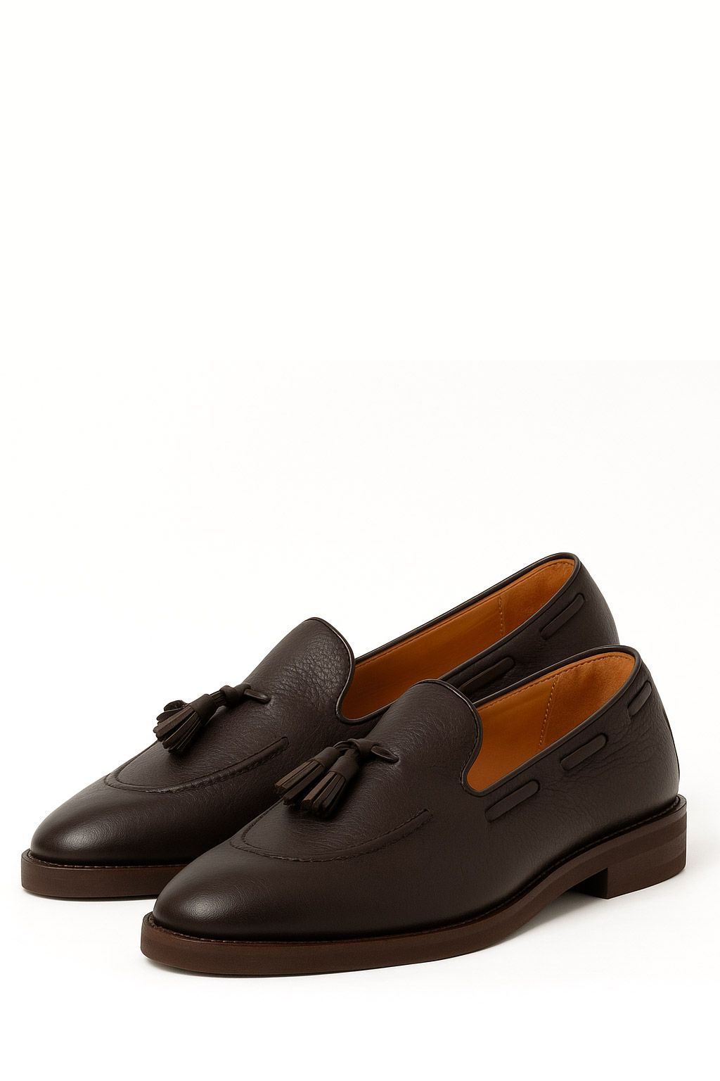 【スーパーふにゃ男】ディアスキン 鹿革 タッセルローファー シューズ 革靴 / ダークブラウン