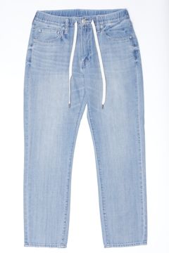 Rhythm+ Easy スリムテーパード シャーリング ハイパーストレッチ ライトオンスデニム  / ライトインディゴ kita-AirTannedLight