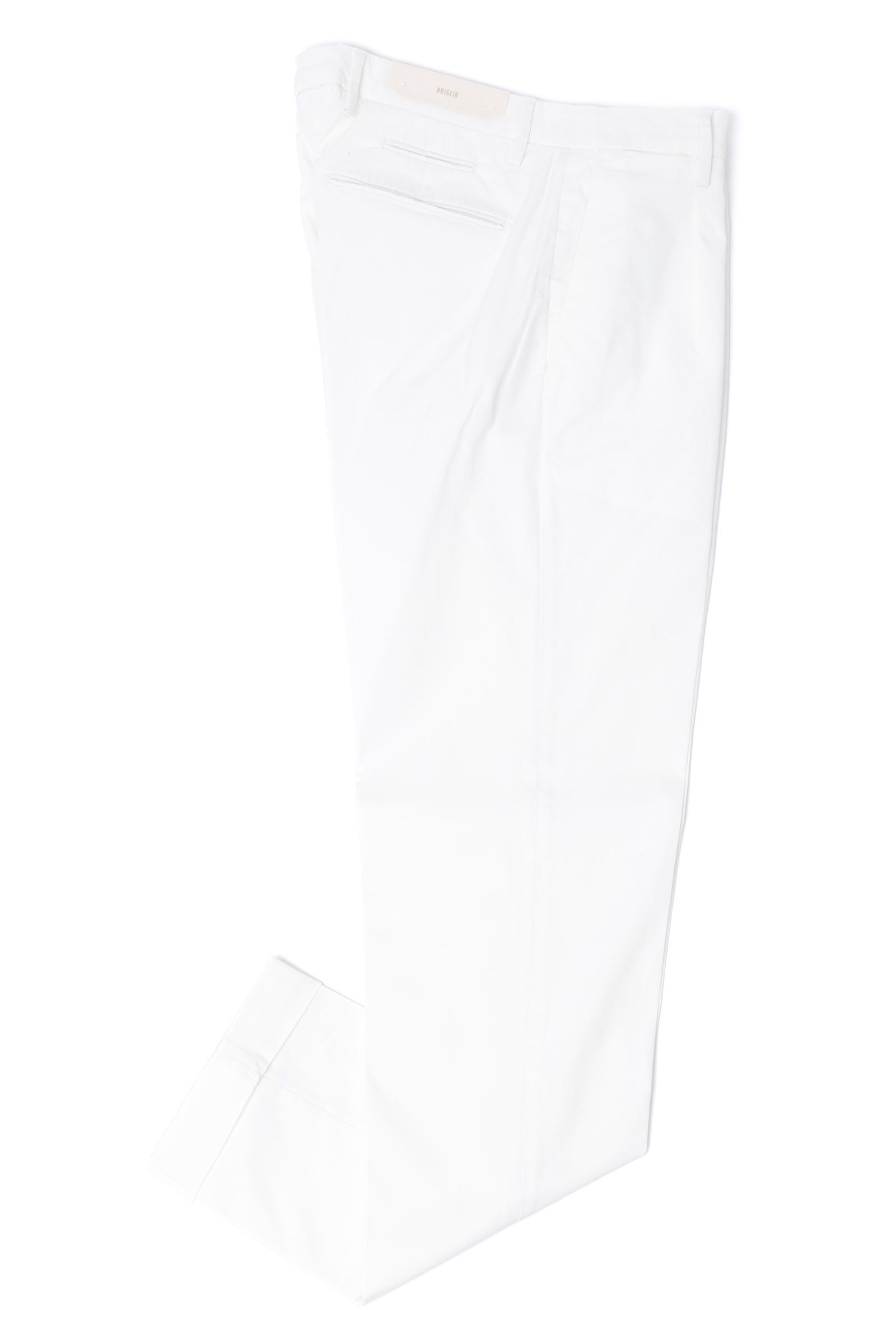 【干場氏モデル】BG07 コットンストレッチ ワンプリーツ テーパードパンツ / ホワイト 0120