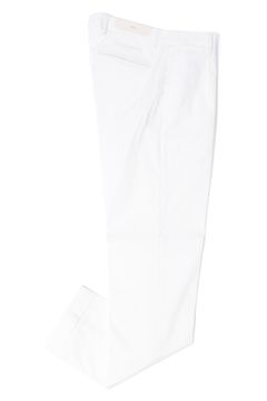 【干場氏モデル】BG07 コットンストレッチ ワンプリーツ テーパードパンツ / ホワイト 0120