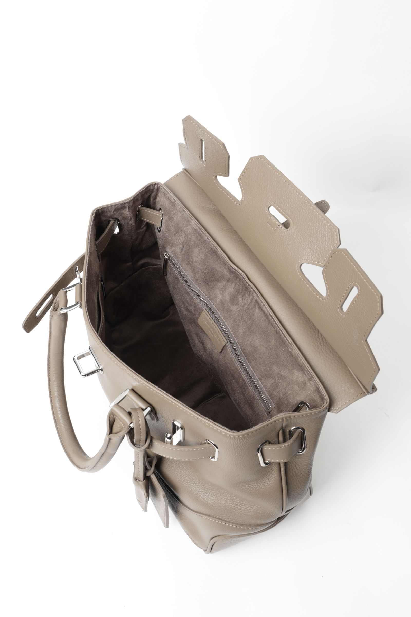 Maiden Voyageシリーズ メイデン ヴォヤージュ ミニ フラップボストンバッグ / グレージュ