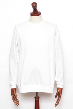 【サイズ52まで】NEBBIOLO LUNGO コットン クルーネック 長袖 カットソー / ホワイト