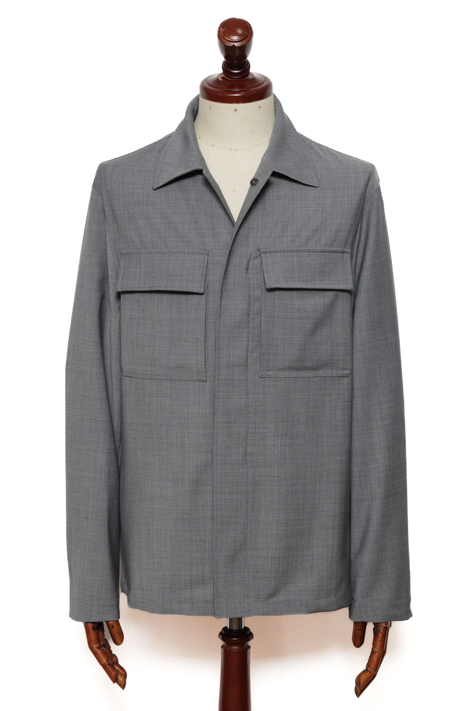 【セットアップあり】JWORK MAN ストレッチウール CPOジャケット / グレー