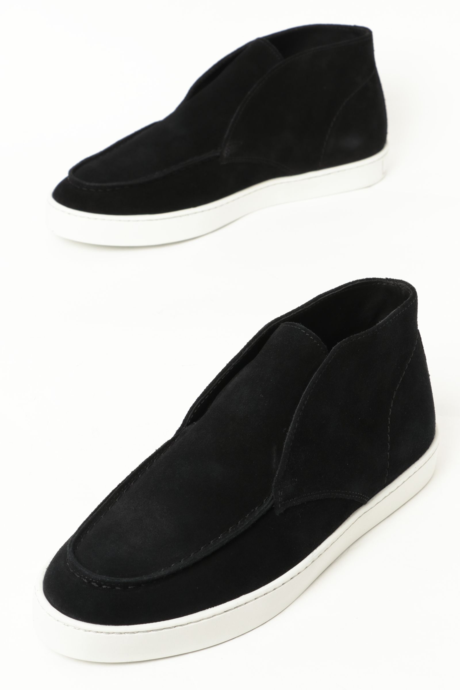 BARTEX M007 スウェード モカシン スリッポン チャッカスニーカー / NERO ブラック