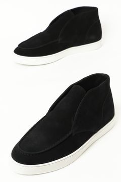 BARTEX M007 スウェード モカシン スリッポン チャッカスニーカー / NERO ブラック