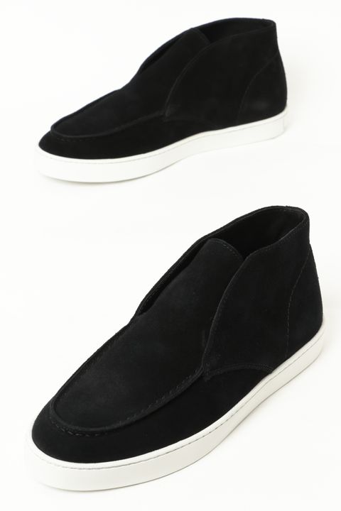 BARTEX M007 スウェード モカシン スリッポン チャッカスニーカー / NERO ブラック