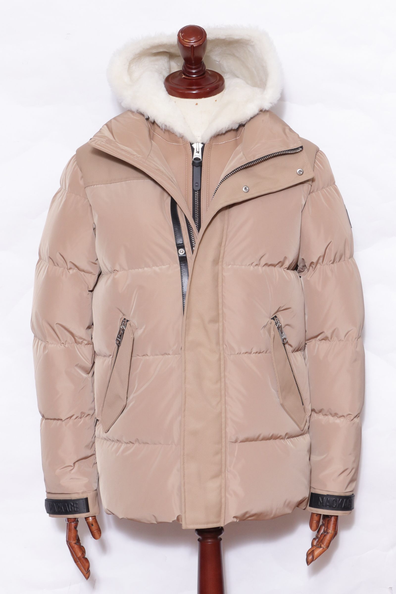 RILEY  ムートンコンビ ハイブリッド ダウンジャケット / キャメル