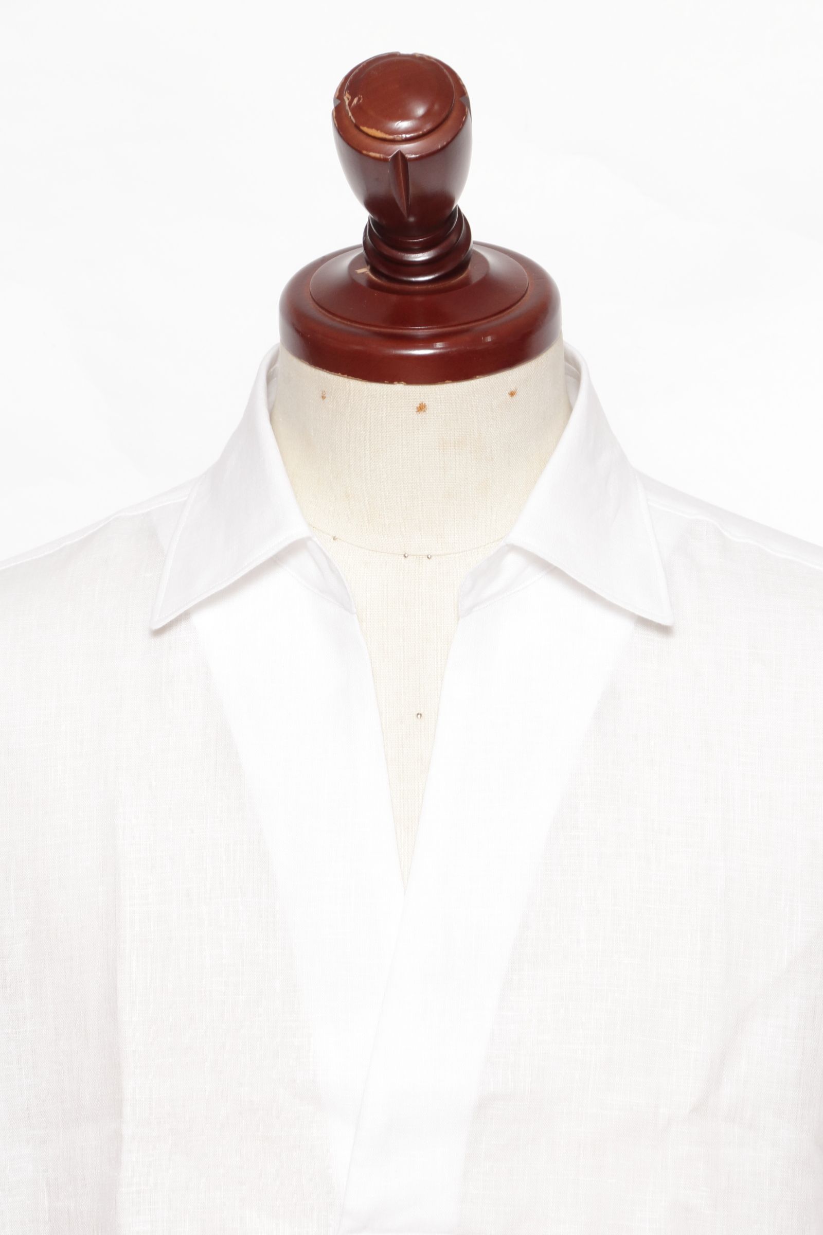 ALBINI LINEN POOL SIDE SHIRT アルビニ社 リネン カプリシャツ / ホワイト