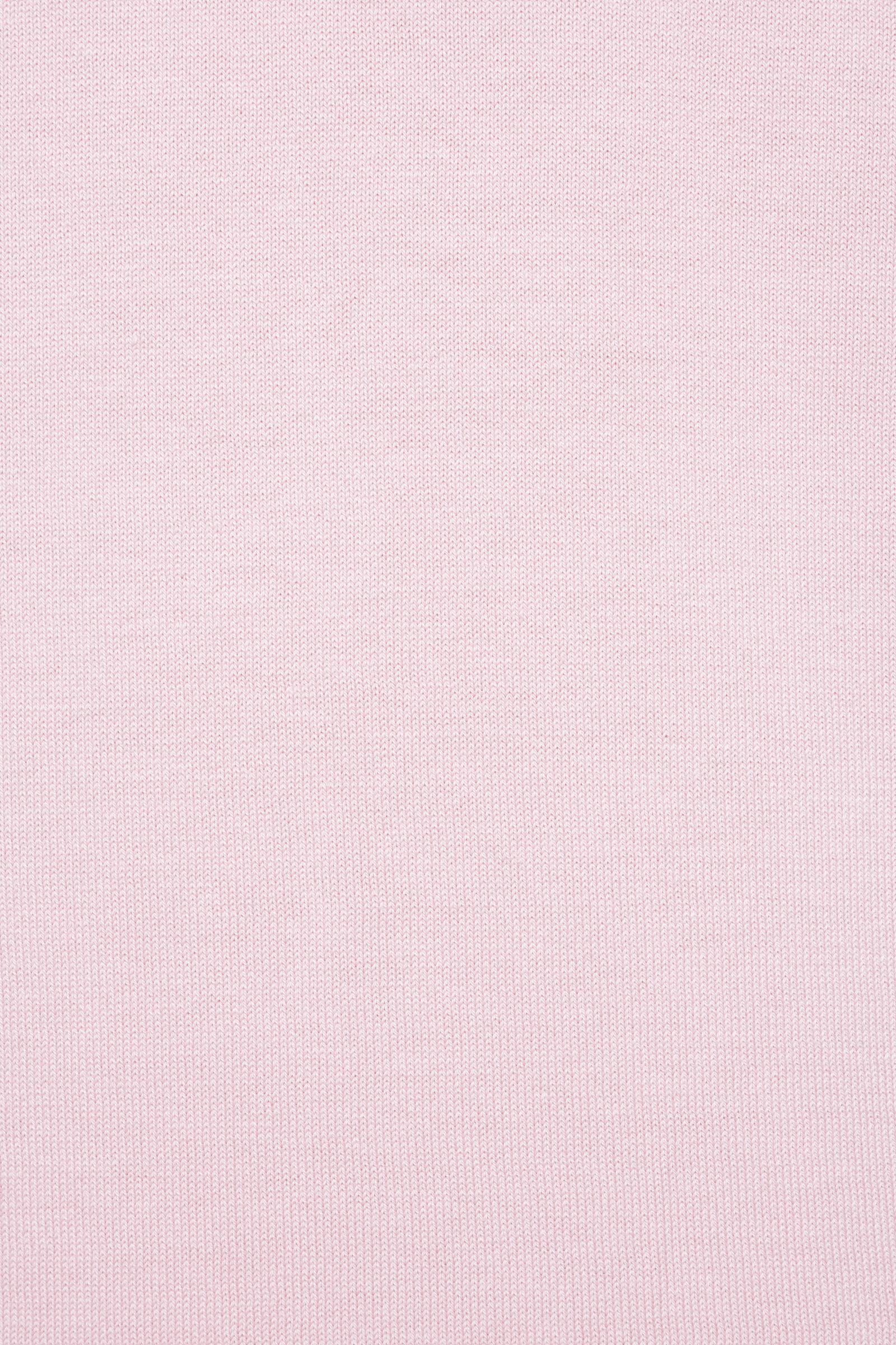 【サイズ52まであり】12G ハイゲージ ソフトコットン ソリッド クルーネック ニットTシャツ/ ピンク