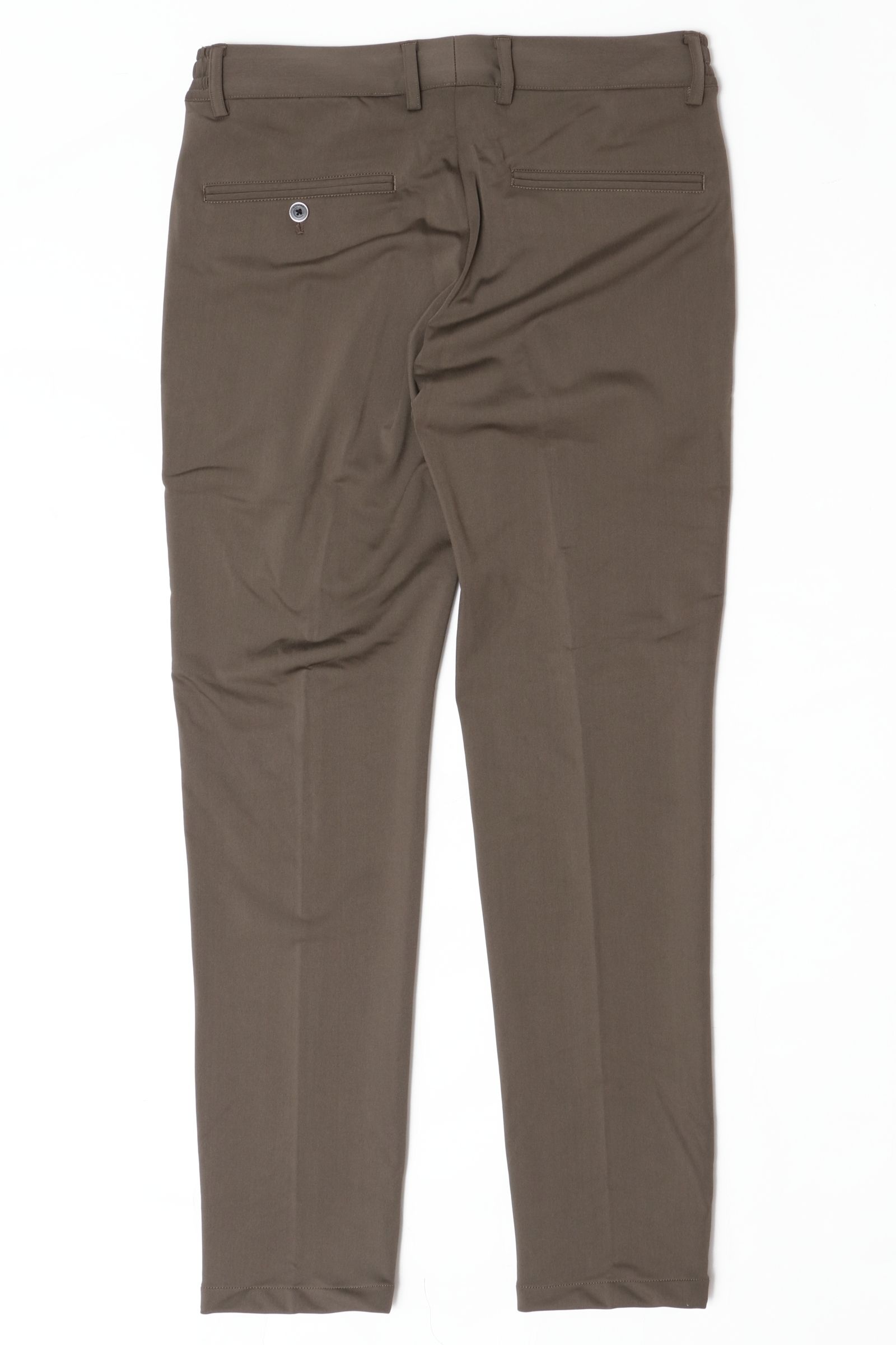 【セットアップあり】MALPENSA SHINE TRICOT マルペンサシャイントリコ ナイロンストレッチ ノープリーツ テーパード イージースラックス / KKI カーキ