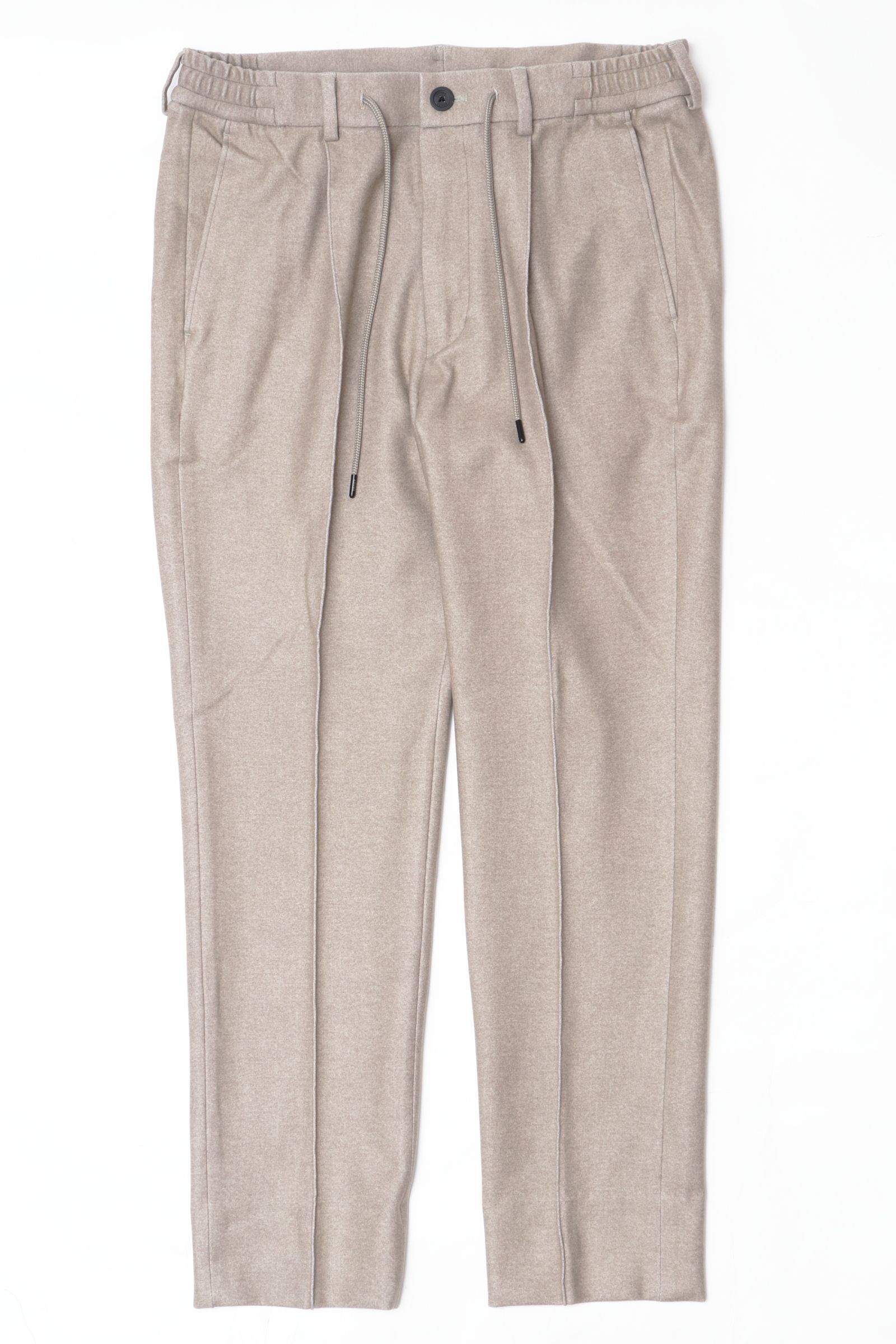 【セットアップあり】"THE FIRST CLASS" CERVINO ウォームジャージ 1プリーツ テーパード イージースラックス / LBEG ライトベージュ