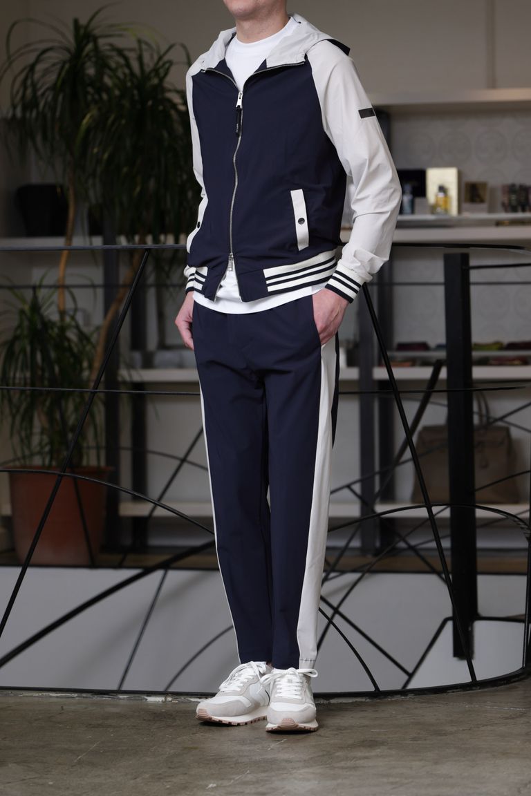P.M.D.Sを使用した、ネイビーで引き締める大人のスポーティセットアップ