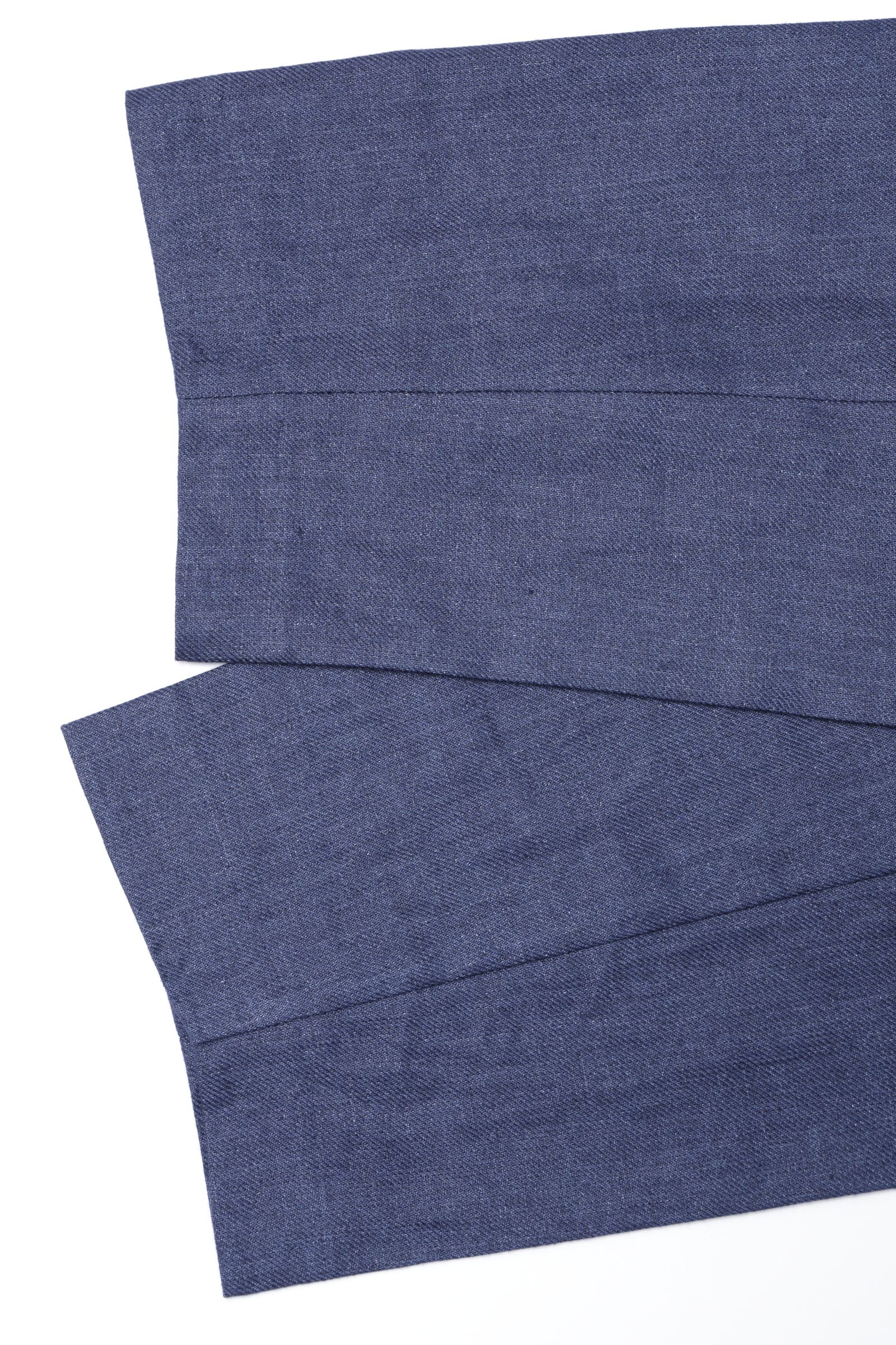 リネン フルシャーリング ドローコード付き イージーパンツ / ネイビー