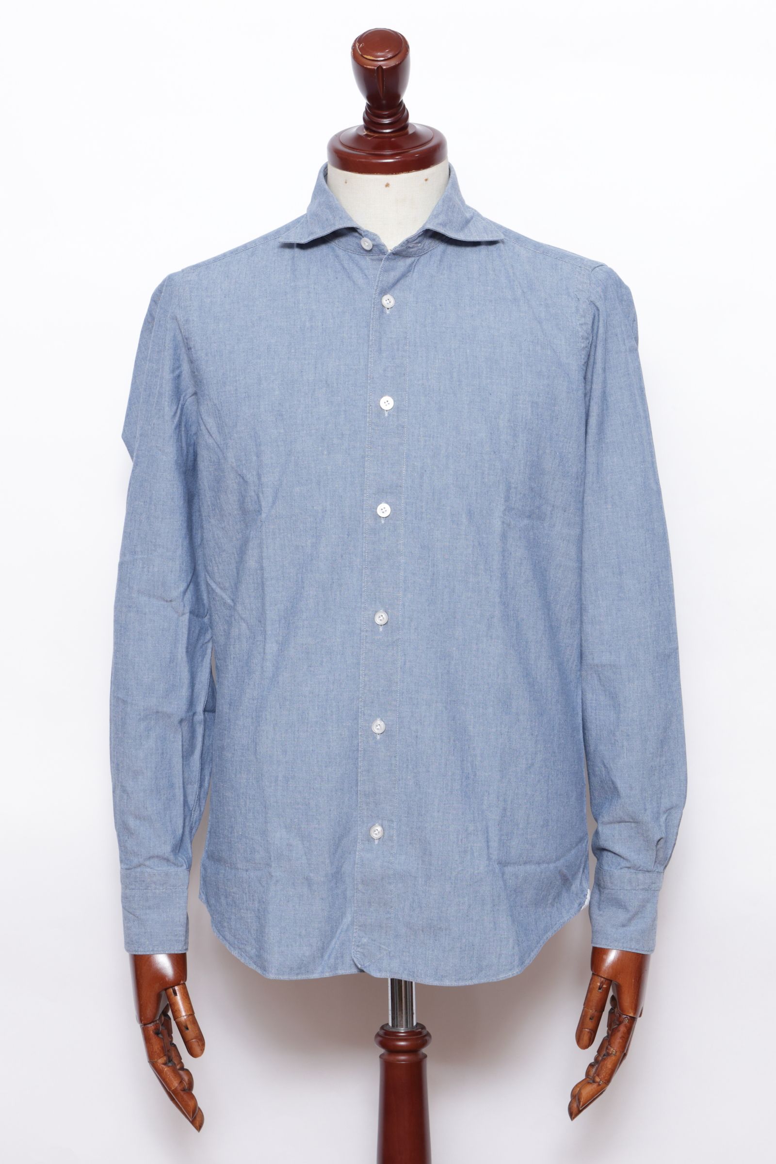 SIMONE シモーネ / BALI バーリ コットン シャンブレー カッタウェイ シャツ / インディゴ