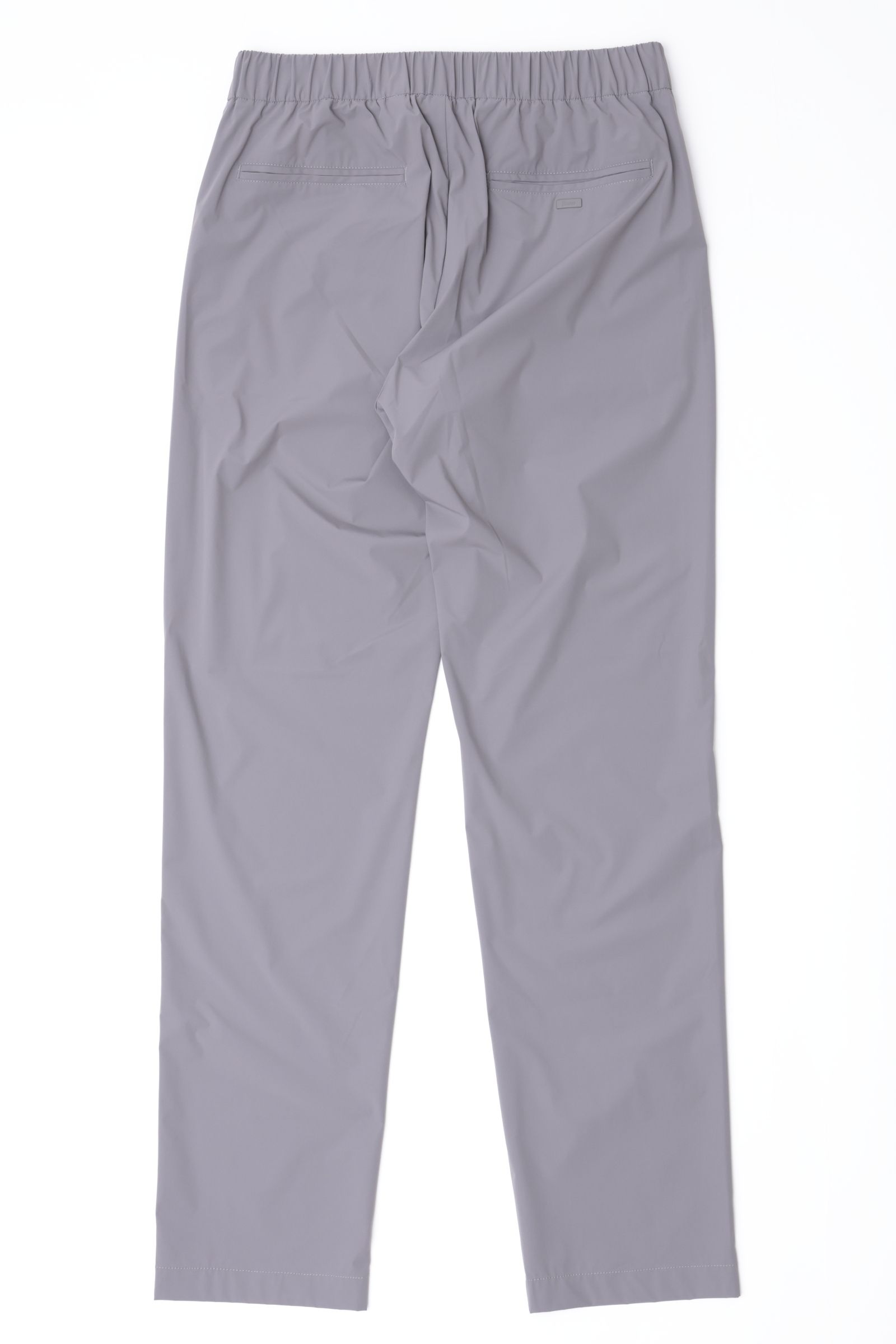 FUNCTIONAL WARDROBE ウォーターレペレント ストレッチナイロン 1プリーツ テーパード シャーリングパンツ / グレー 9444
