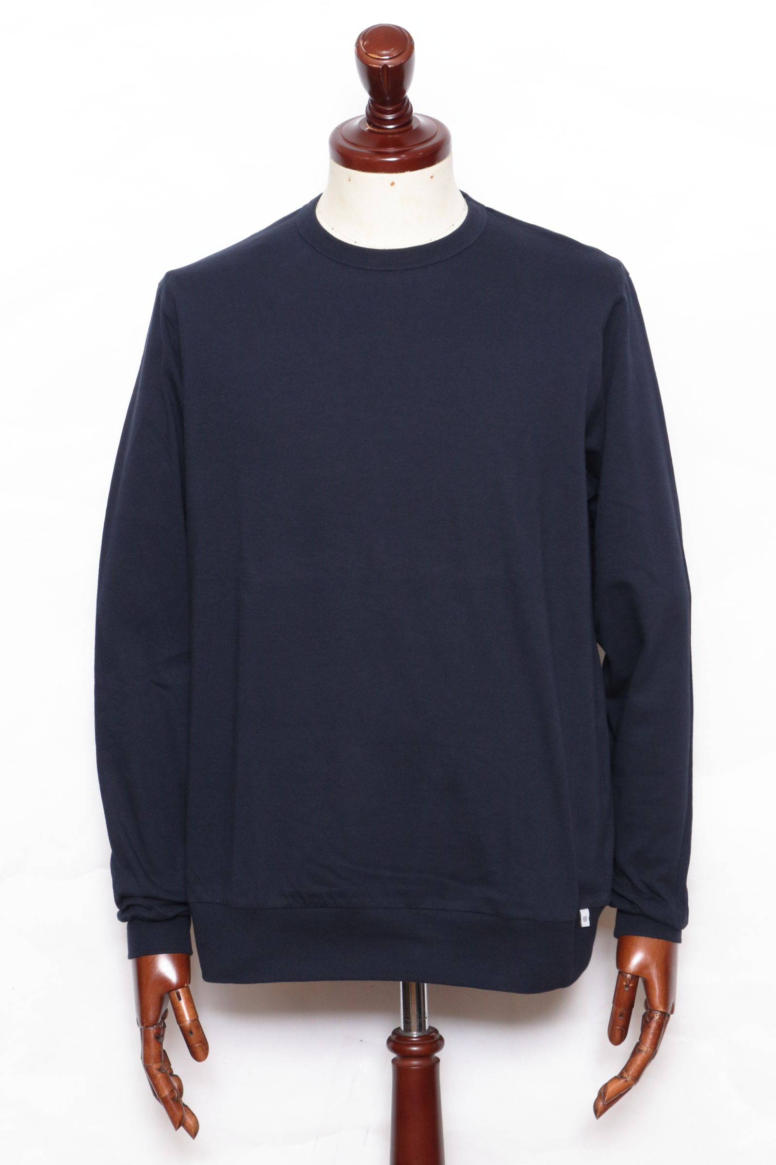 【サイズ50まで】NEBBIOLO LUNGO コットン クルーネック 長袖 カットソー / ネイビー 670