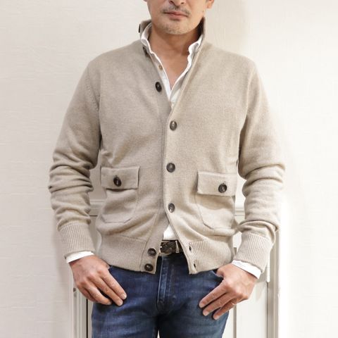 "FILIPPO DE LAURENTIIS"ニットブルゾンを使用したドレカジスタイル